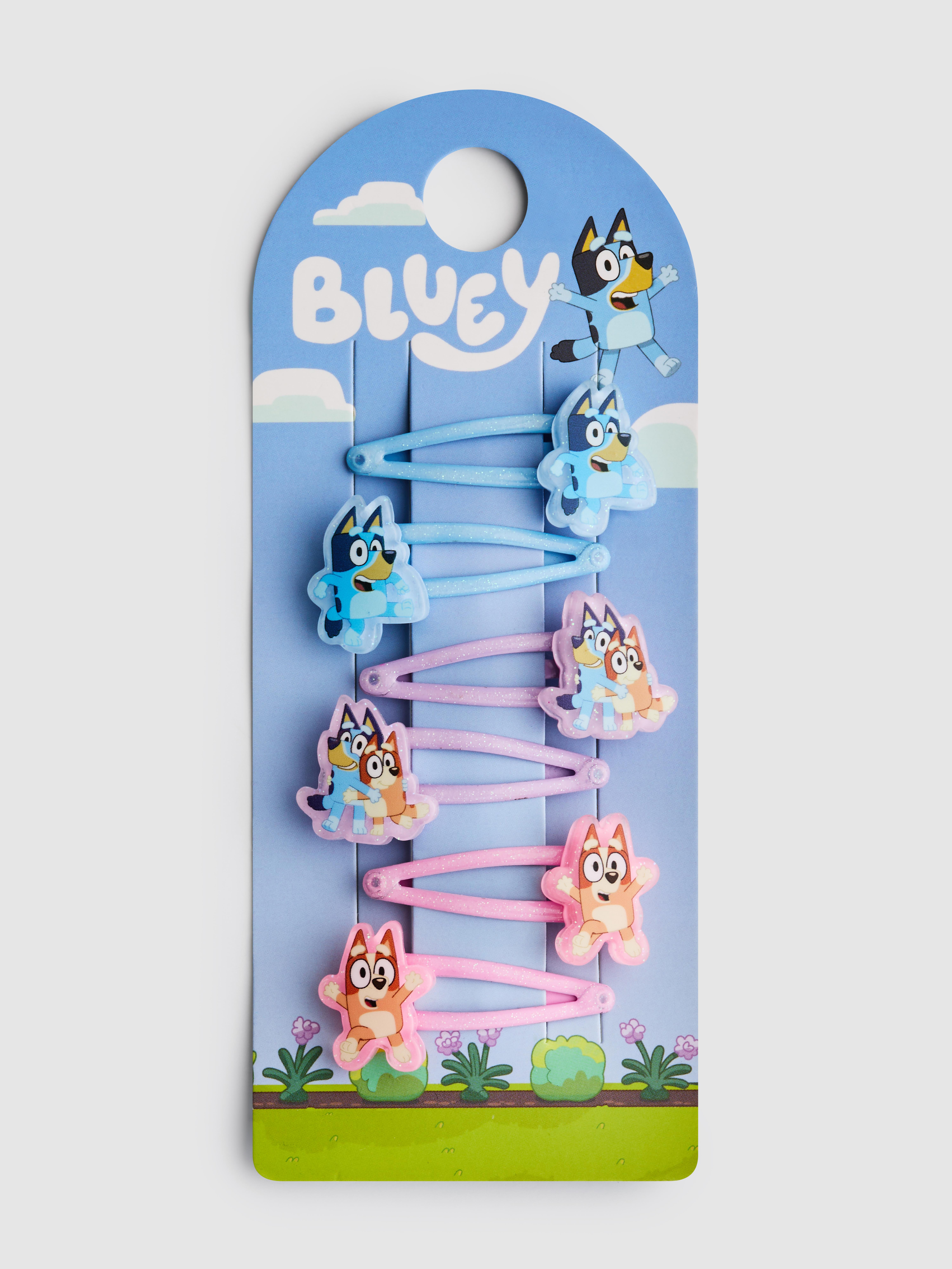 Girls Multi 6pk Bluey Snap Hair Clips