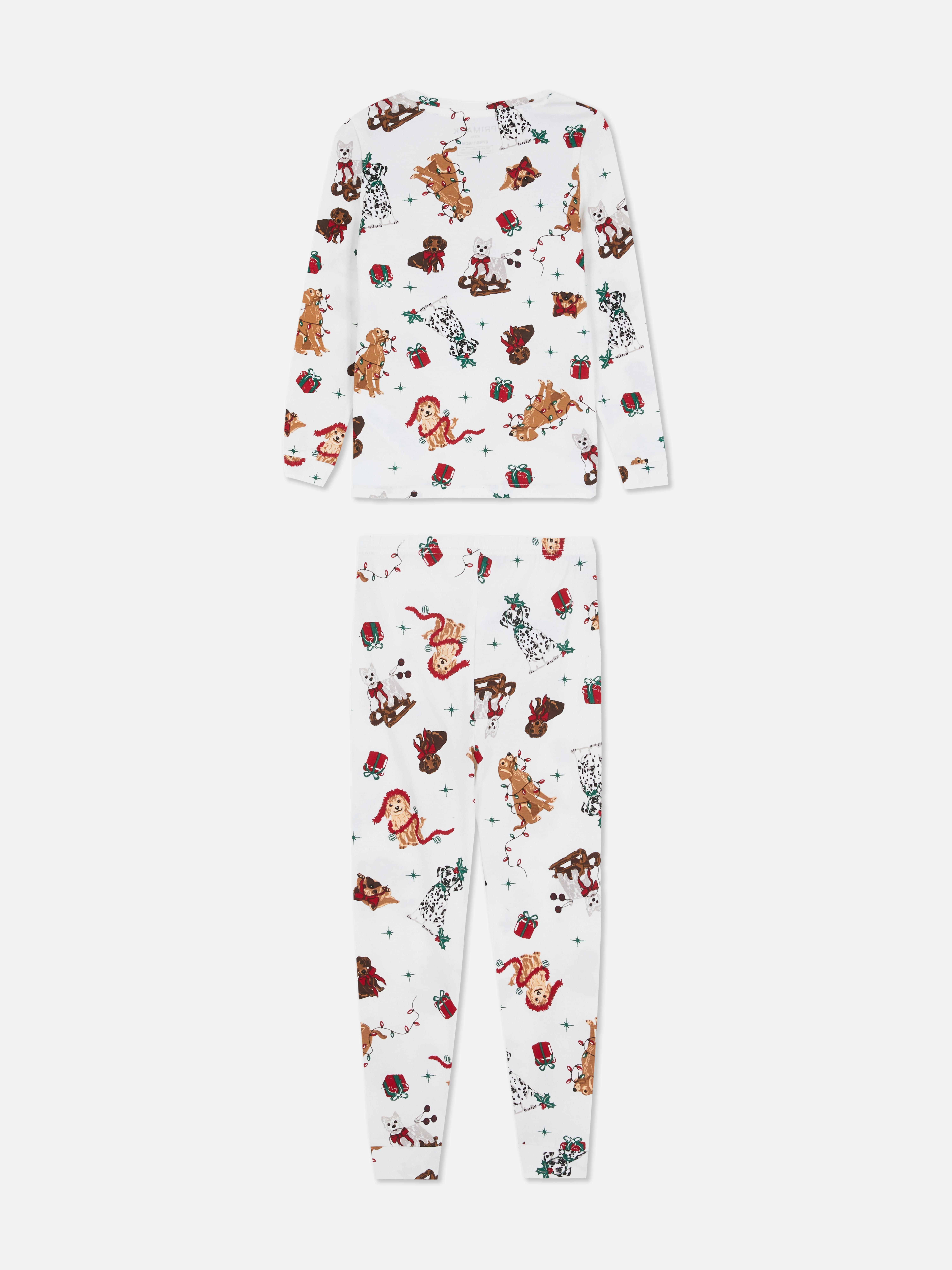 3-13yrs | Christmas Dog Print Pajamas
