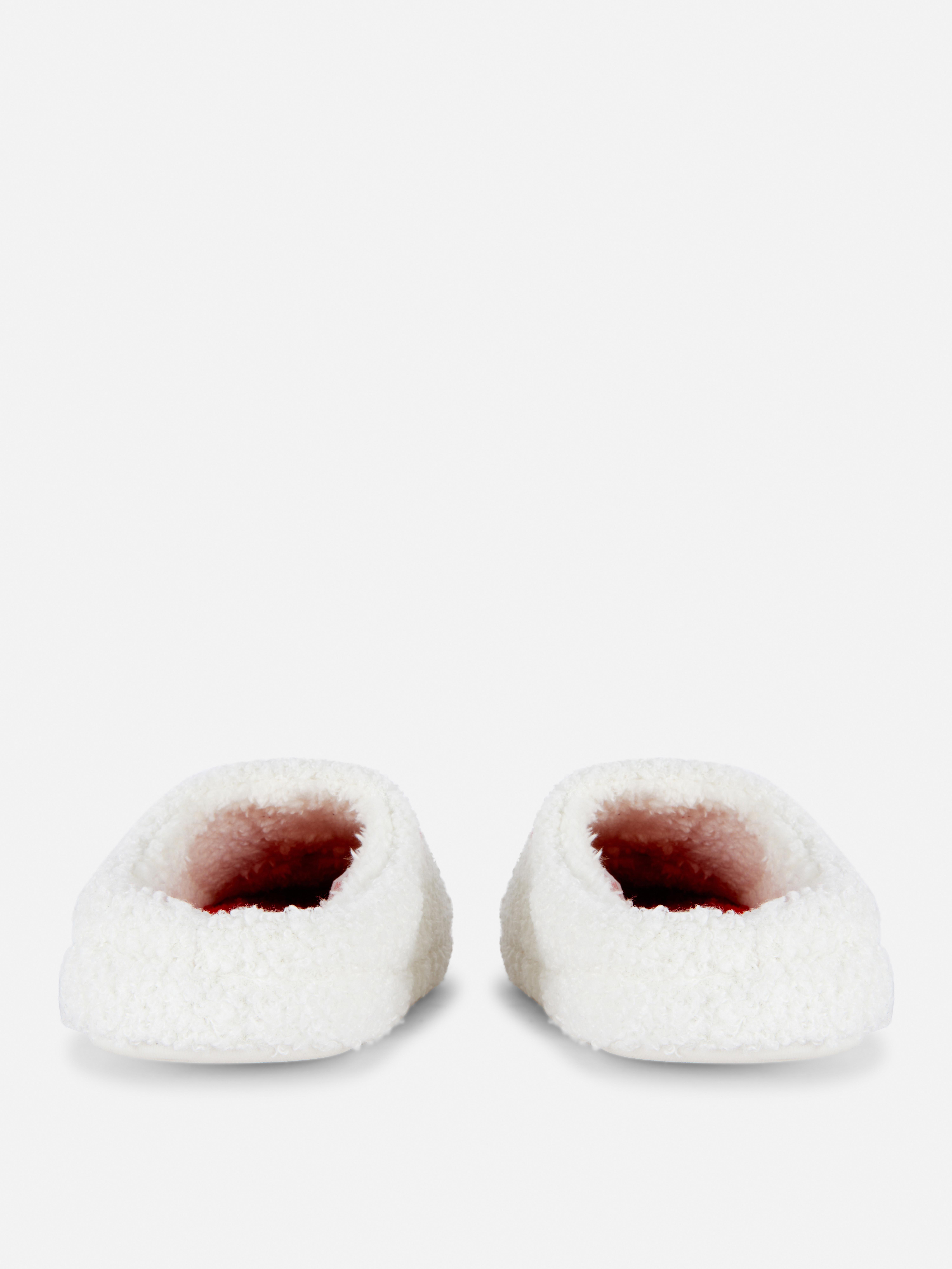 Borg Candy Cane Mule Slippers