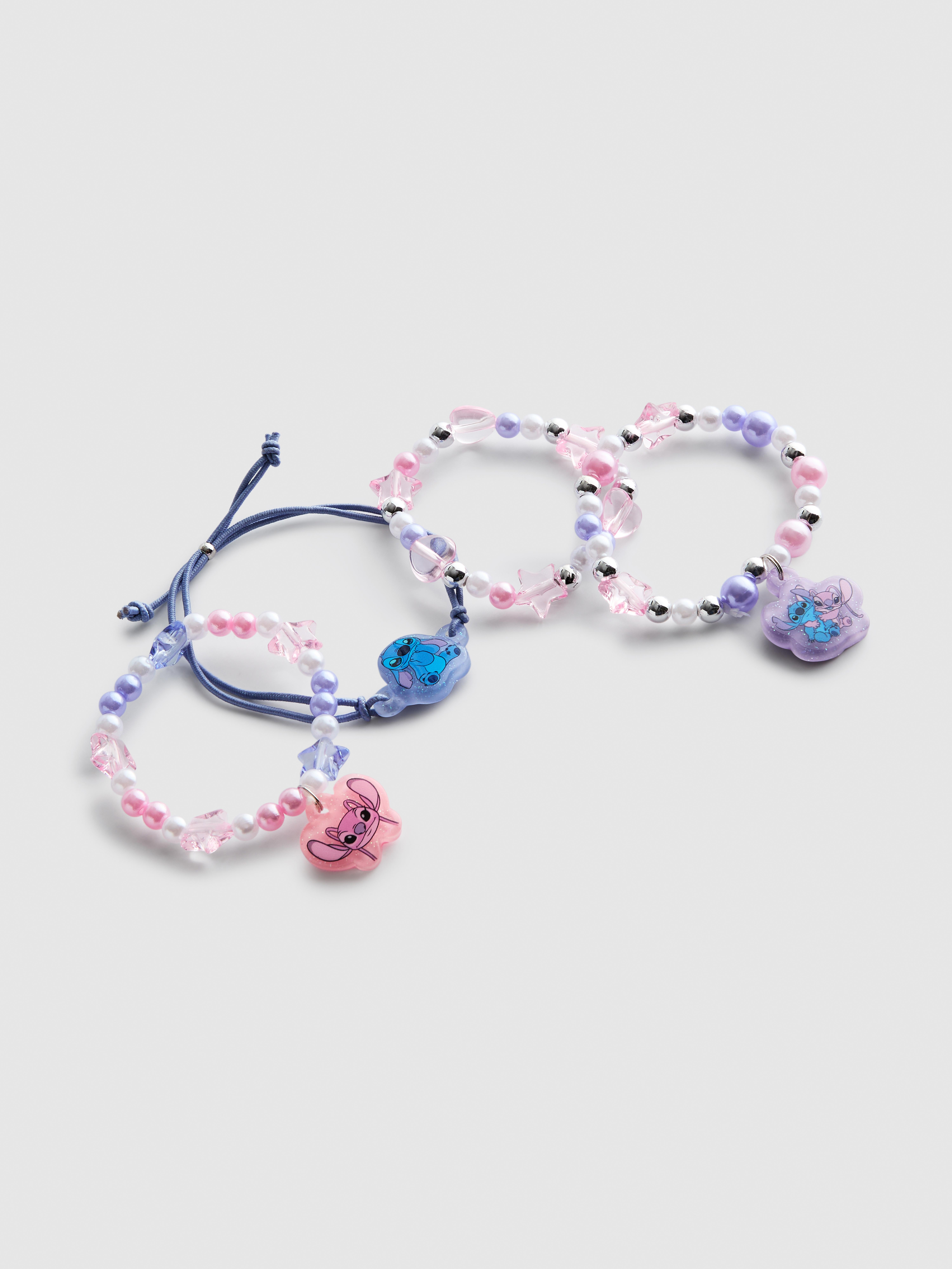 Girls 4pk Disney’s Stitch Beaded Charm Bracelets - Mult