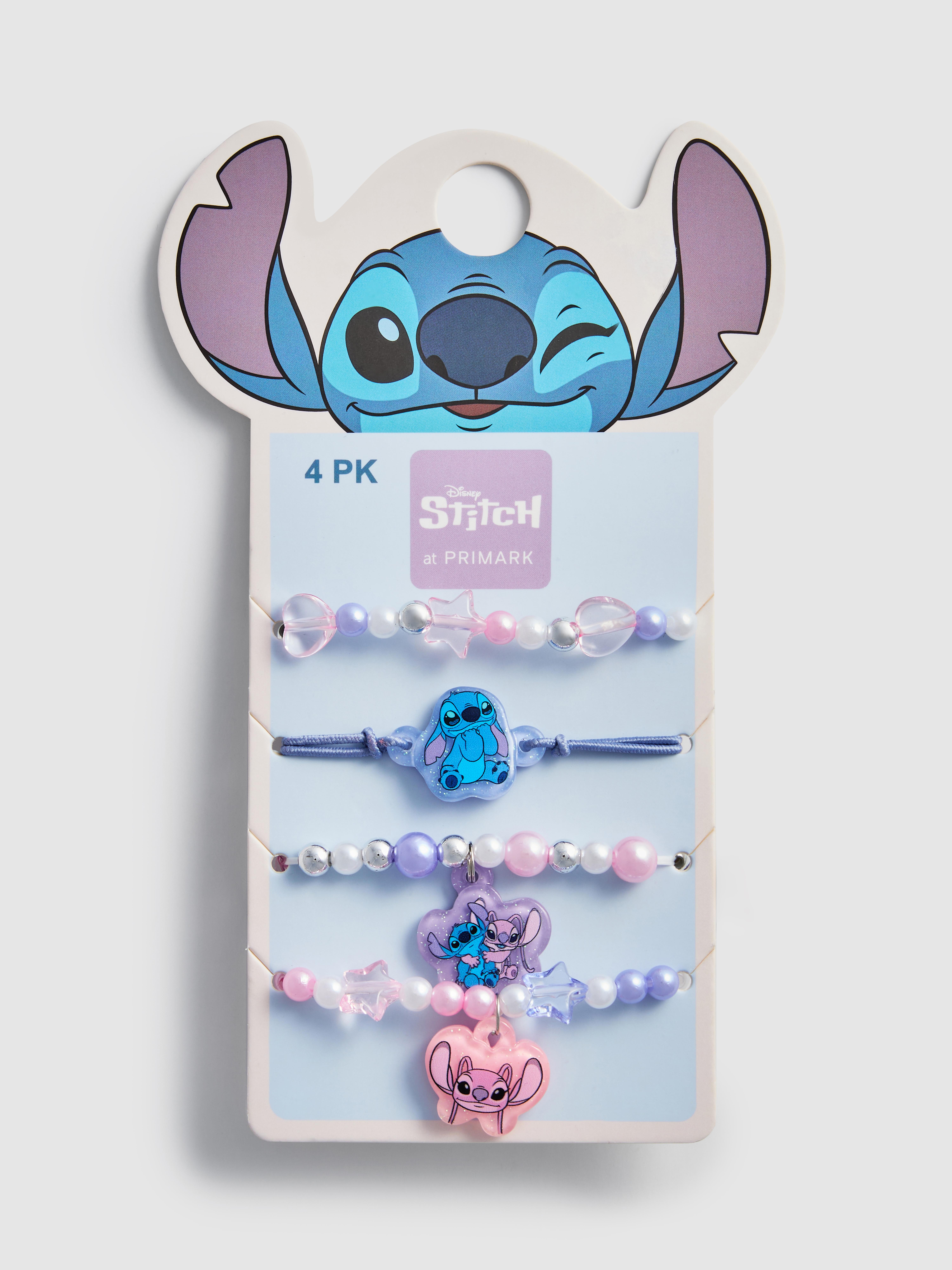 Girls 4pk Disney’s Stitch Beaded Charm Bracelets - Mult