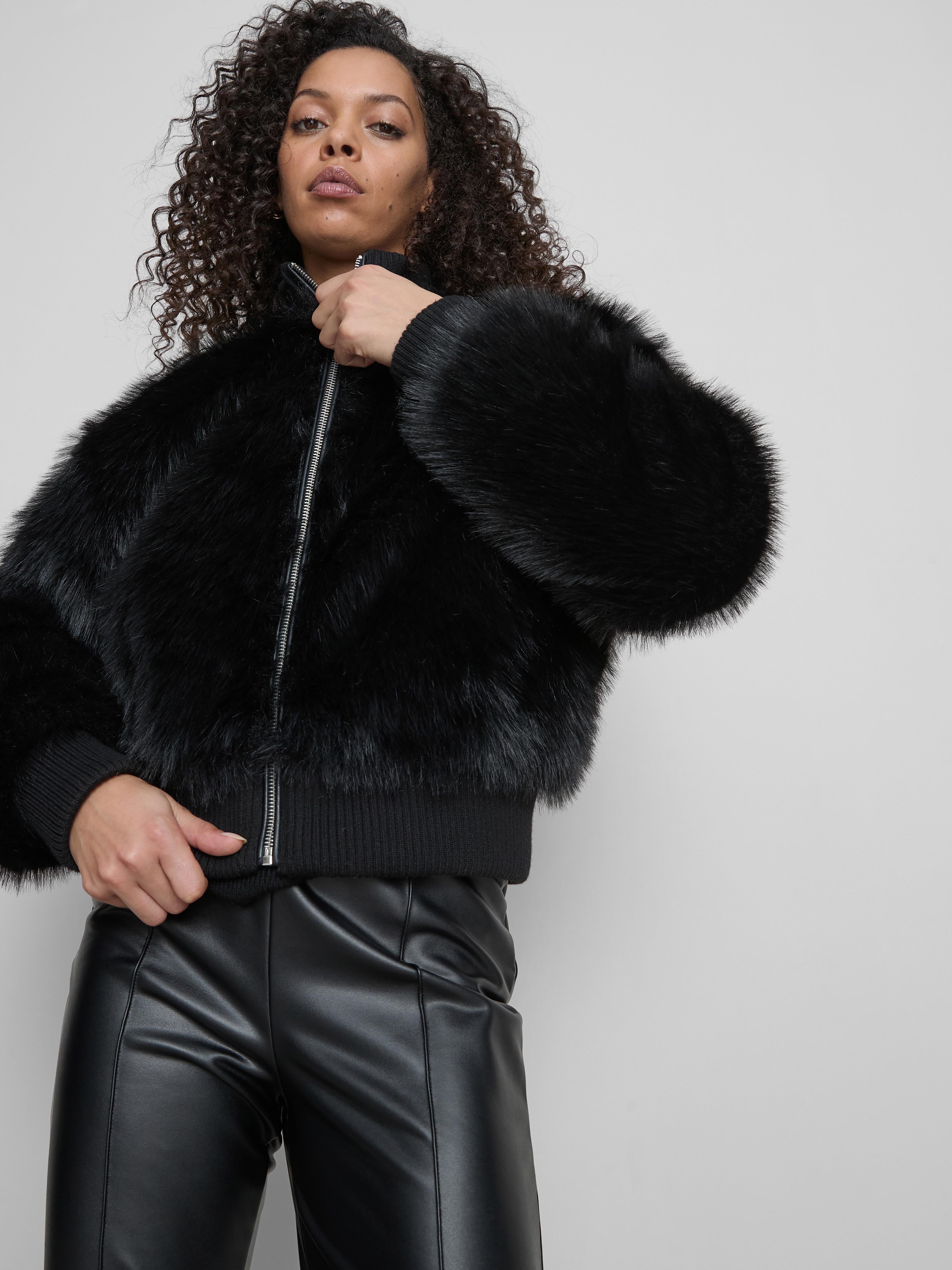Faux Fur Bomber Jacket
