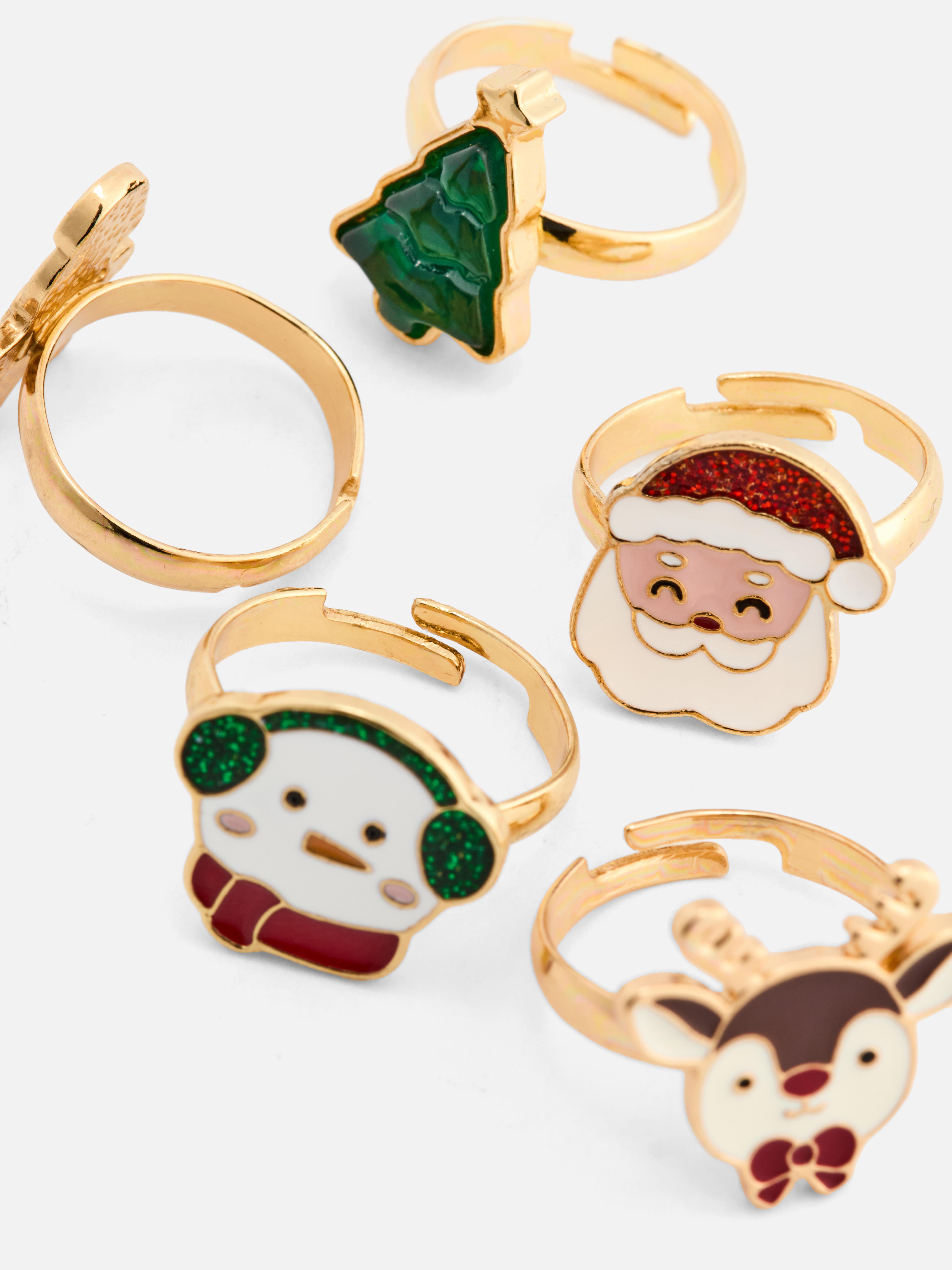 5pk Christmas Rings