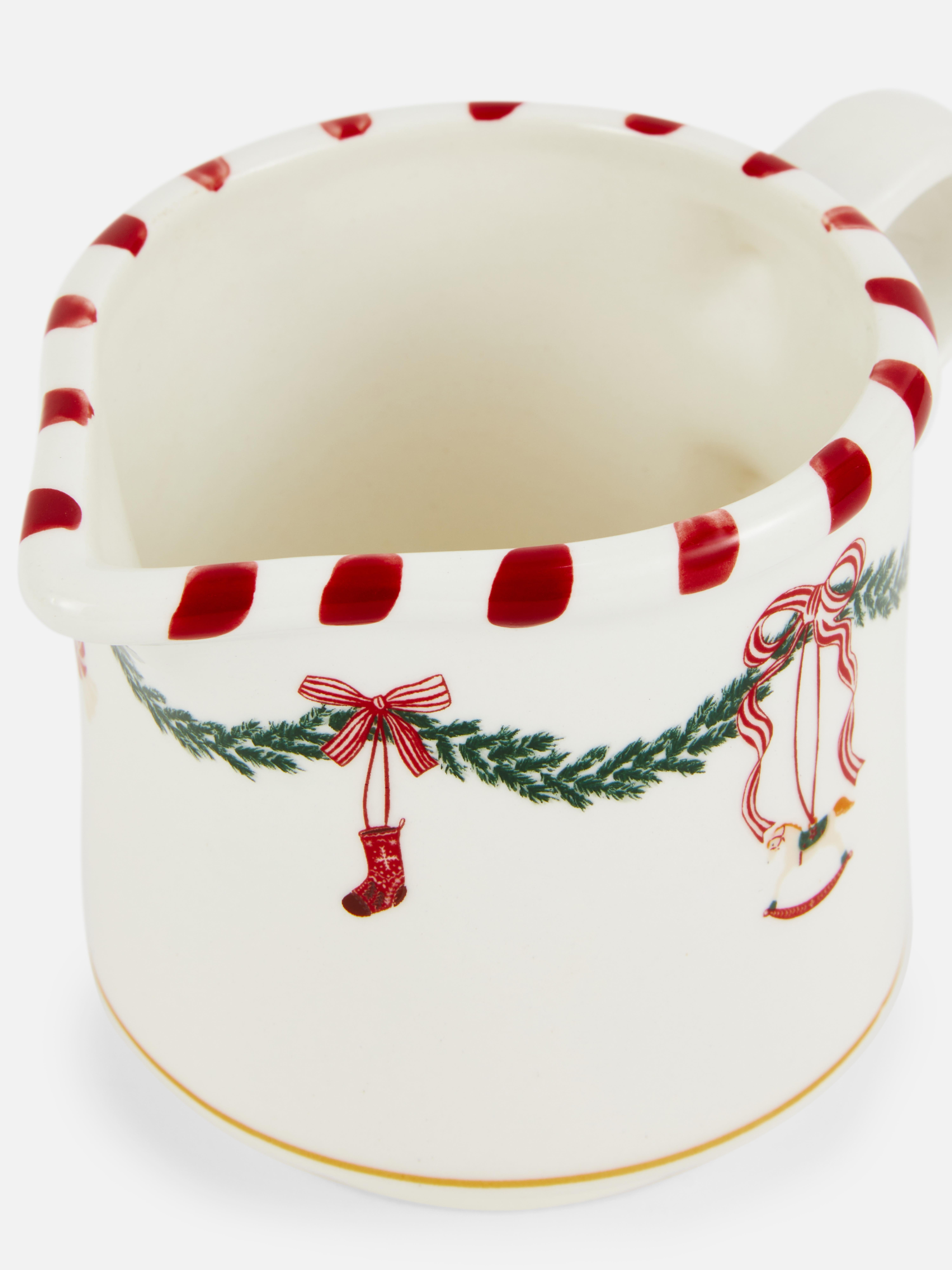 Weihnachtliches Keramik-Milchkännchen