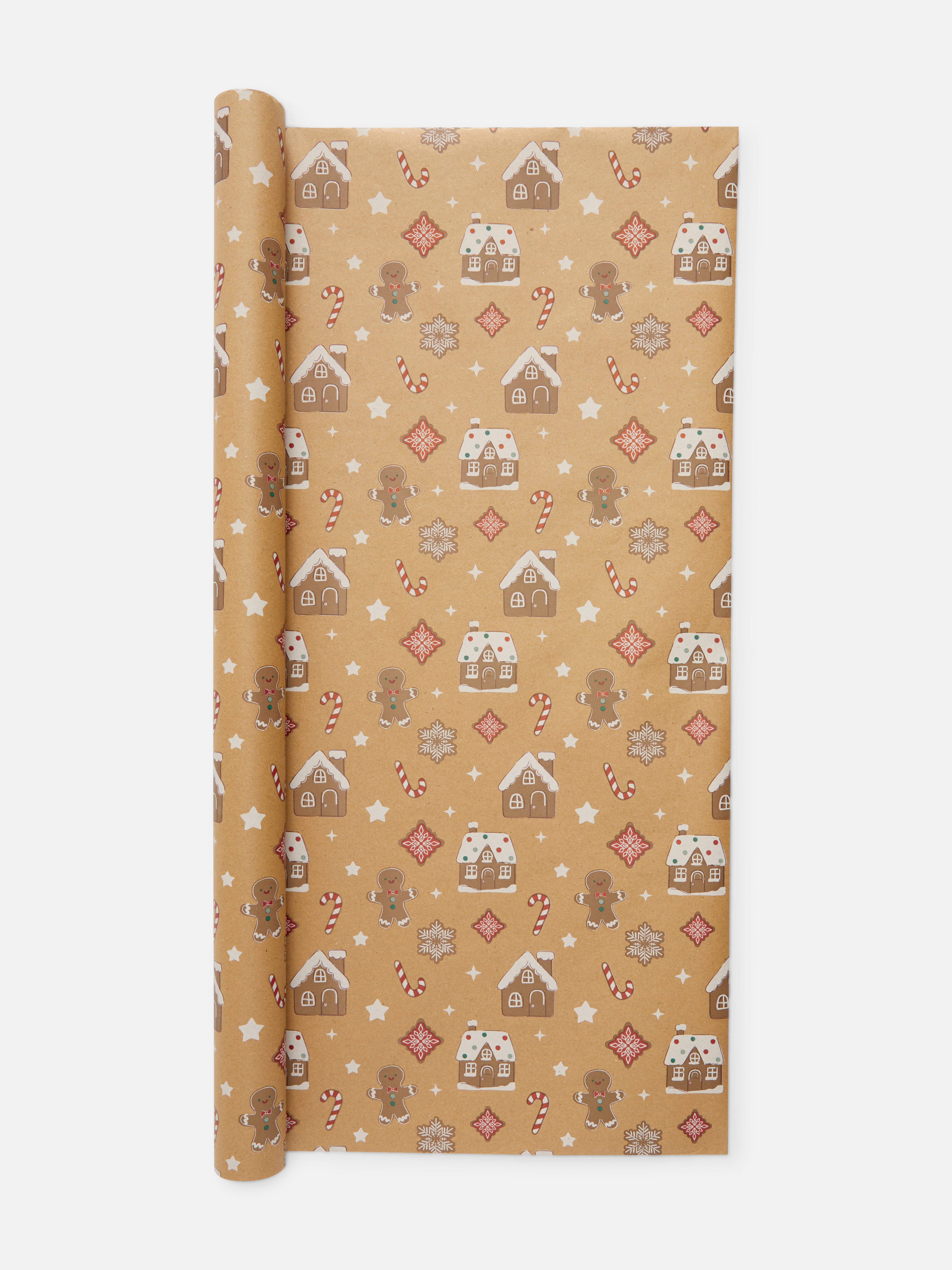 8m Christmas Gingerbread Wrapping Paper