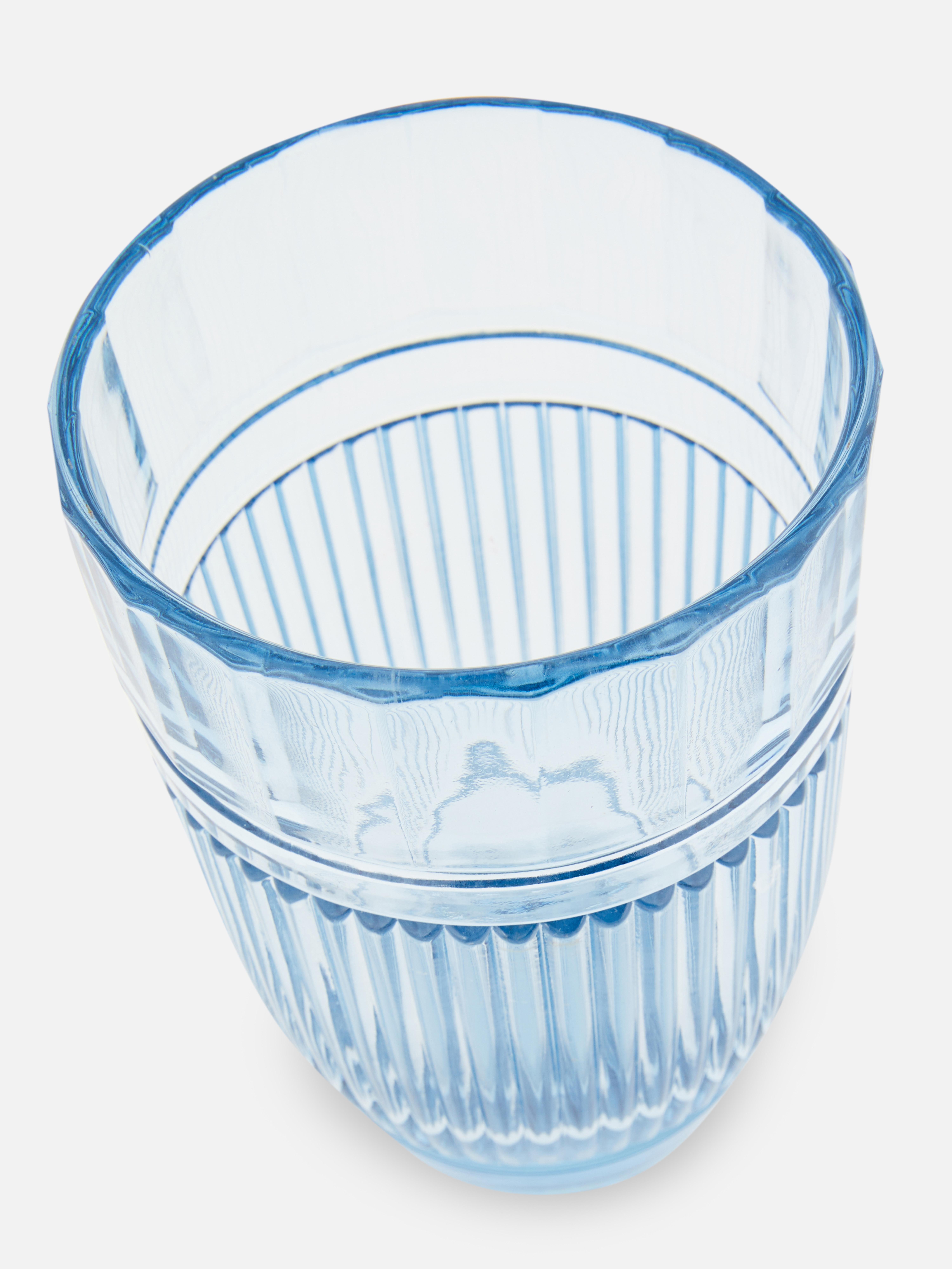 Embossed Tall Glass Tumbler