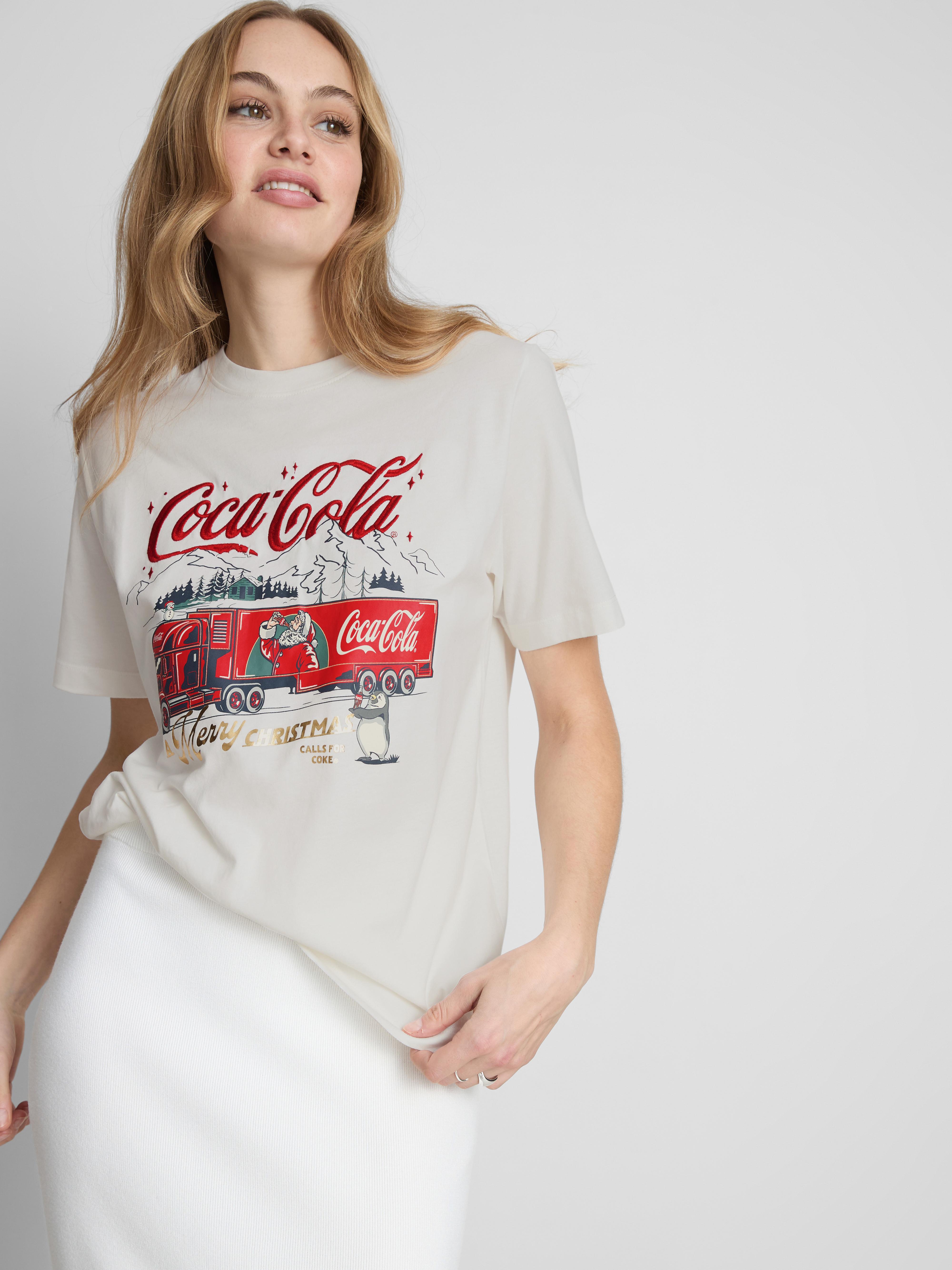 Maglietta natalizia in cotone Coca Cola