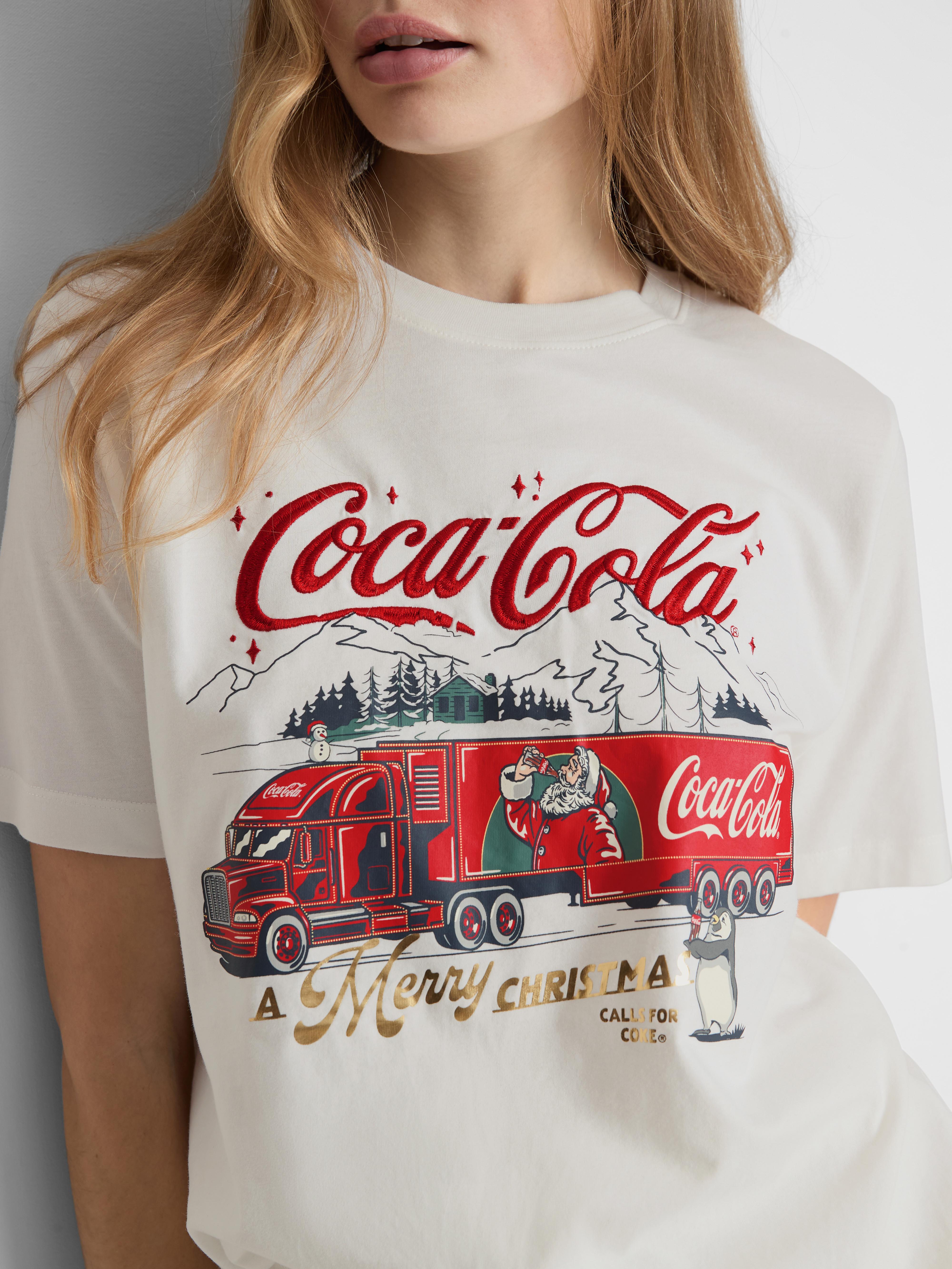 Maglietta natalizia in cotone Coca Cola