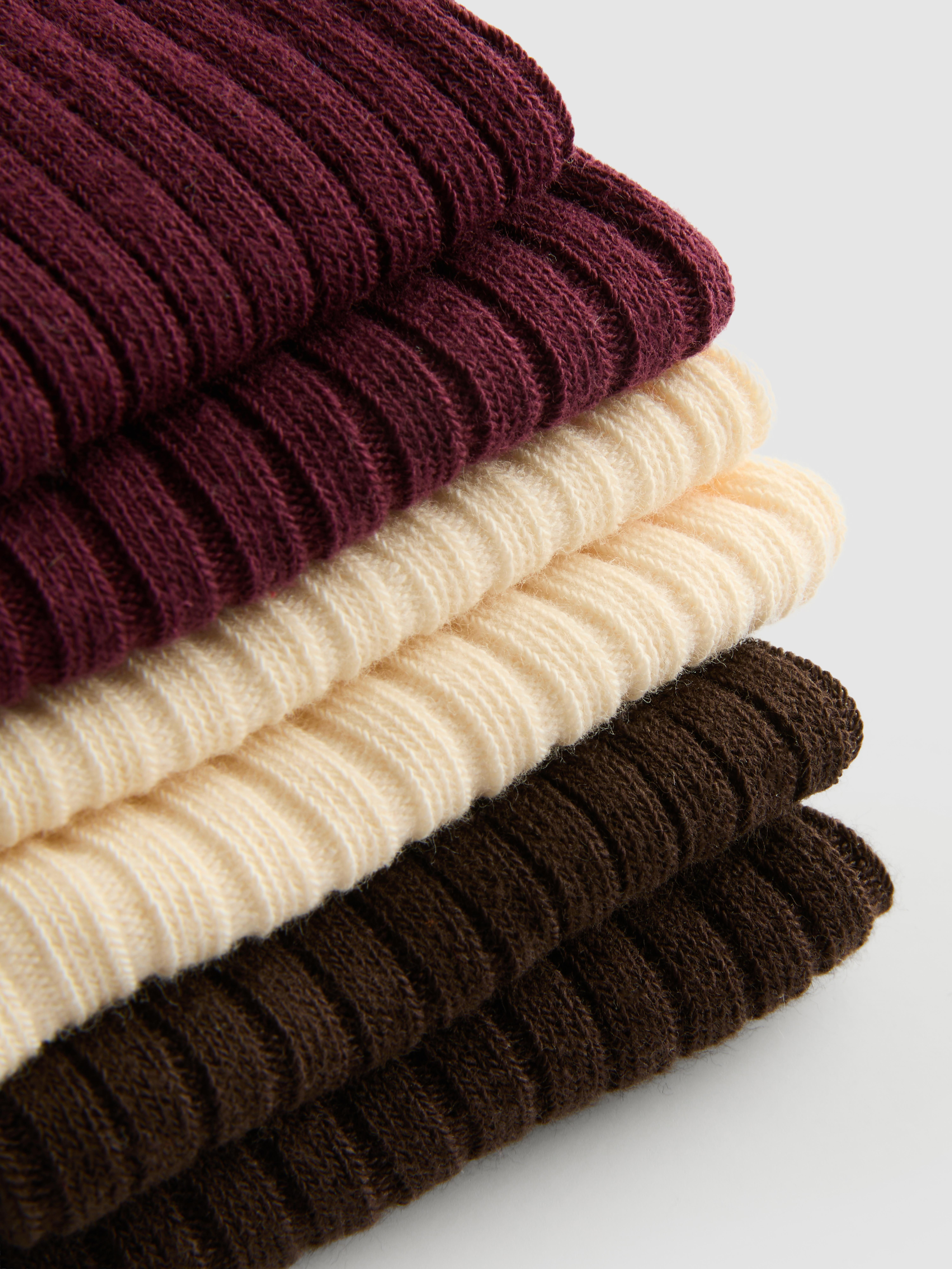Lot de 3 paires de chaussettes côtelées