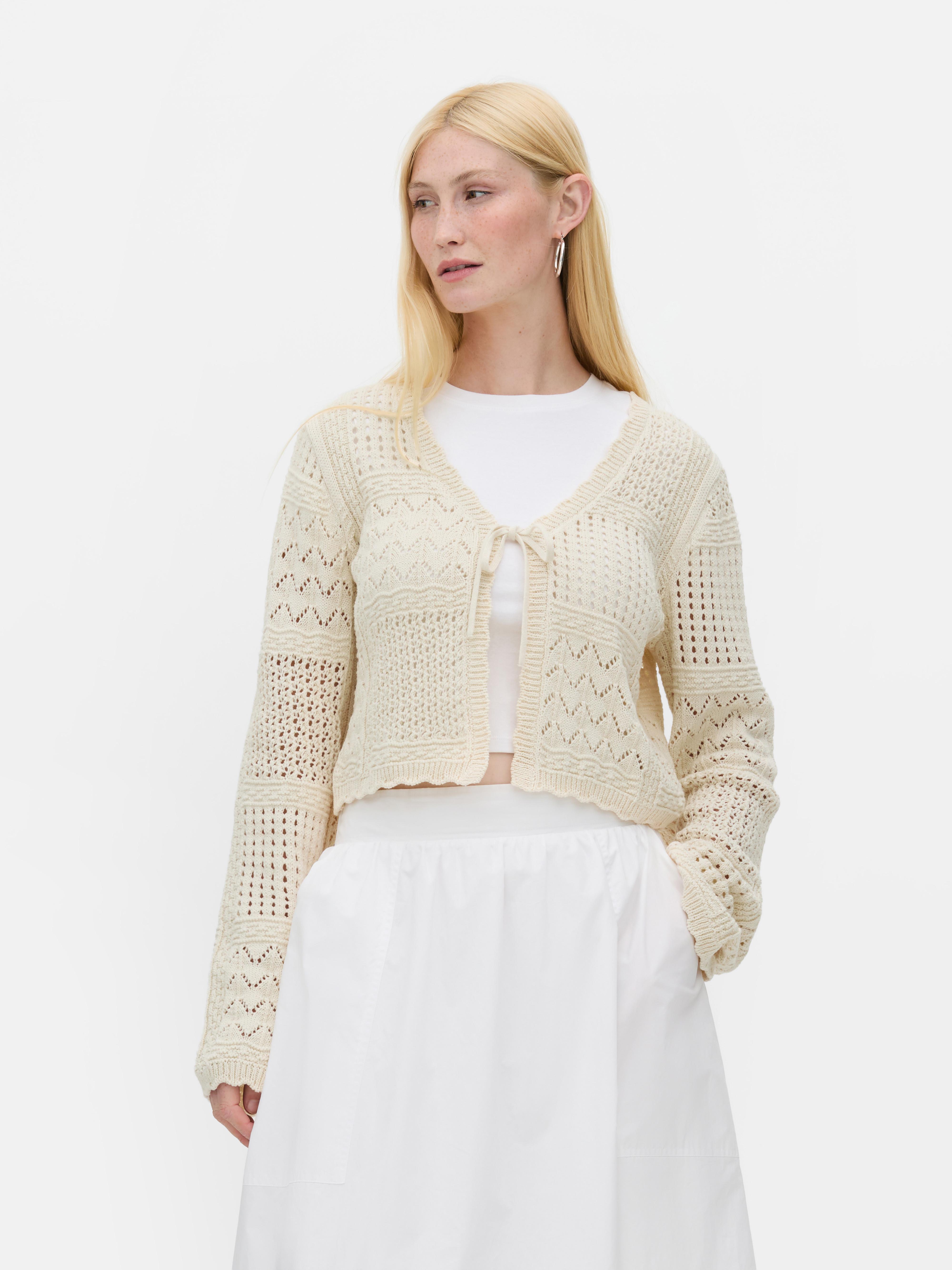 Gilet à nouer en crochet