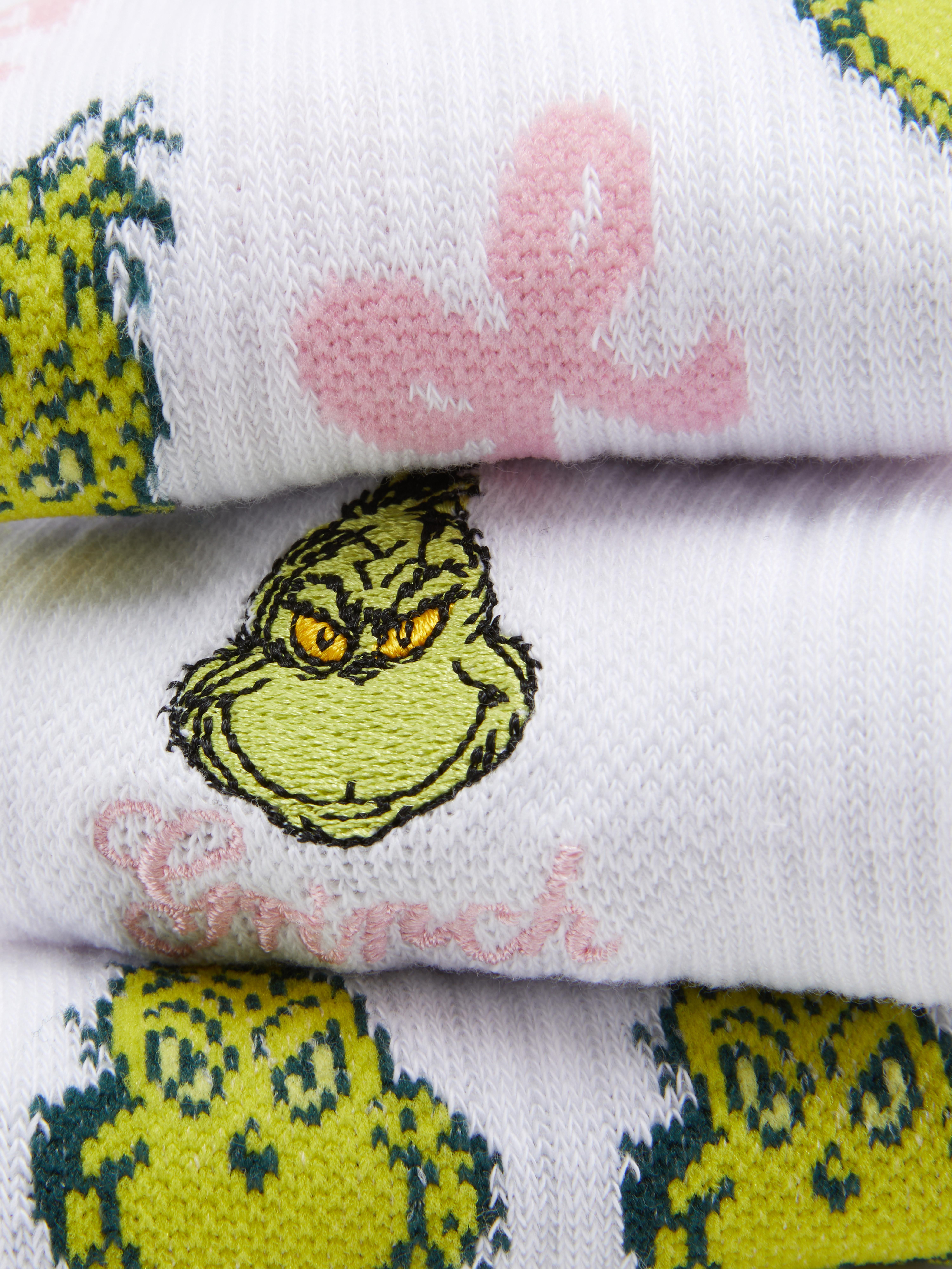 Halfhoge katoenrijke kerstsokken The Grinch, 3 paar