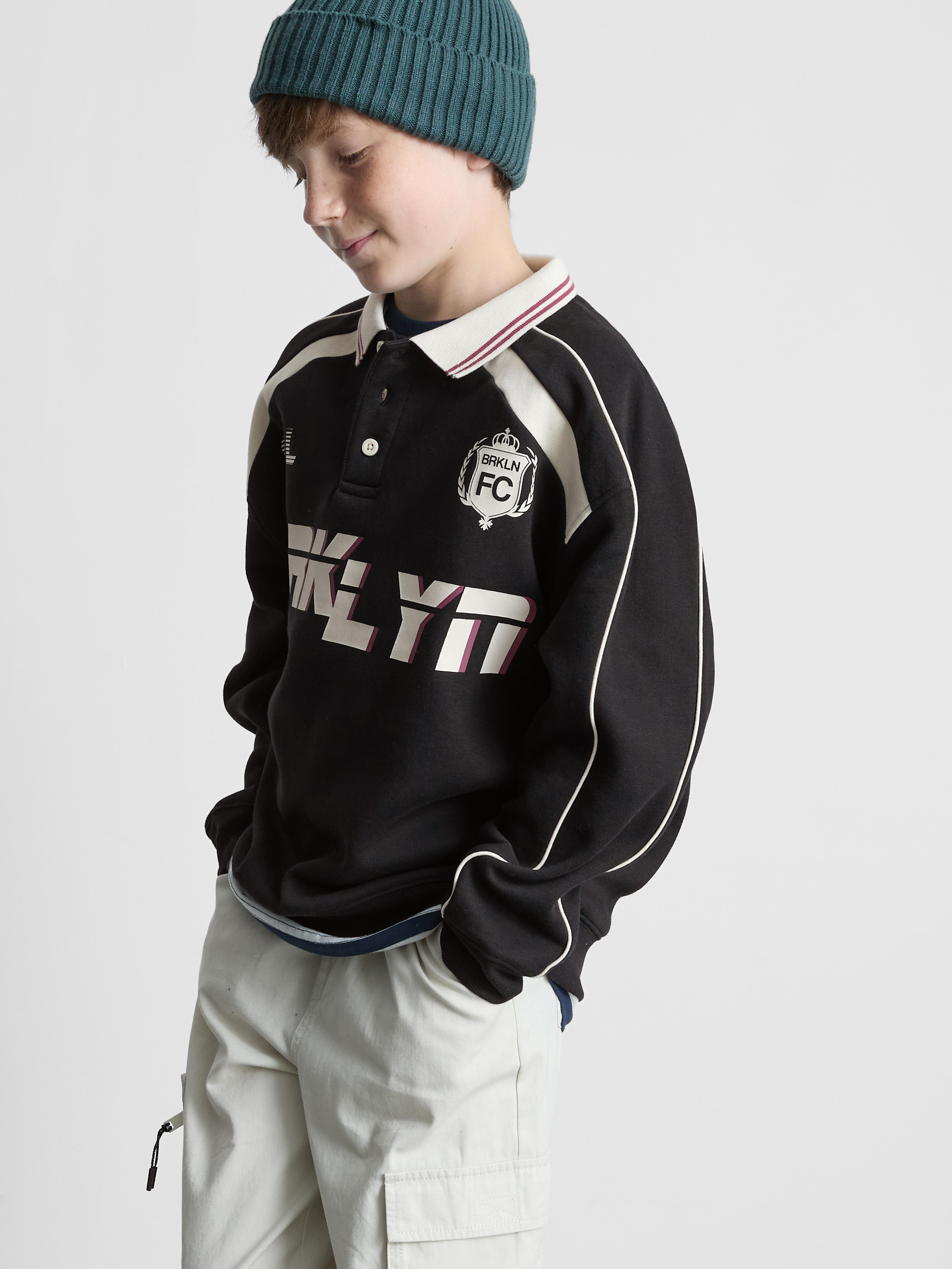 7-15yrs | Brooklyn Graphic Polo Sweatshirt