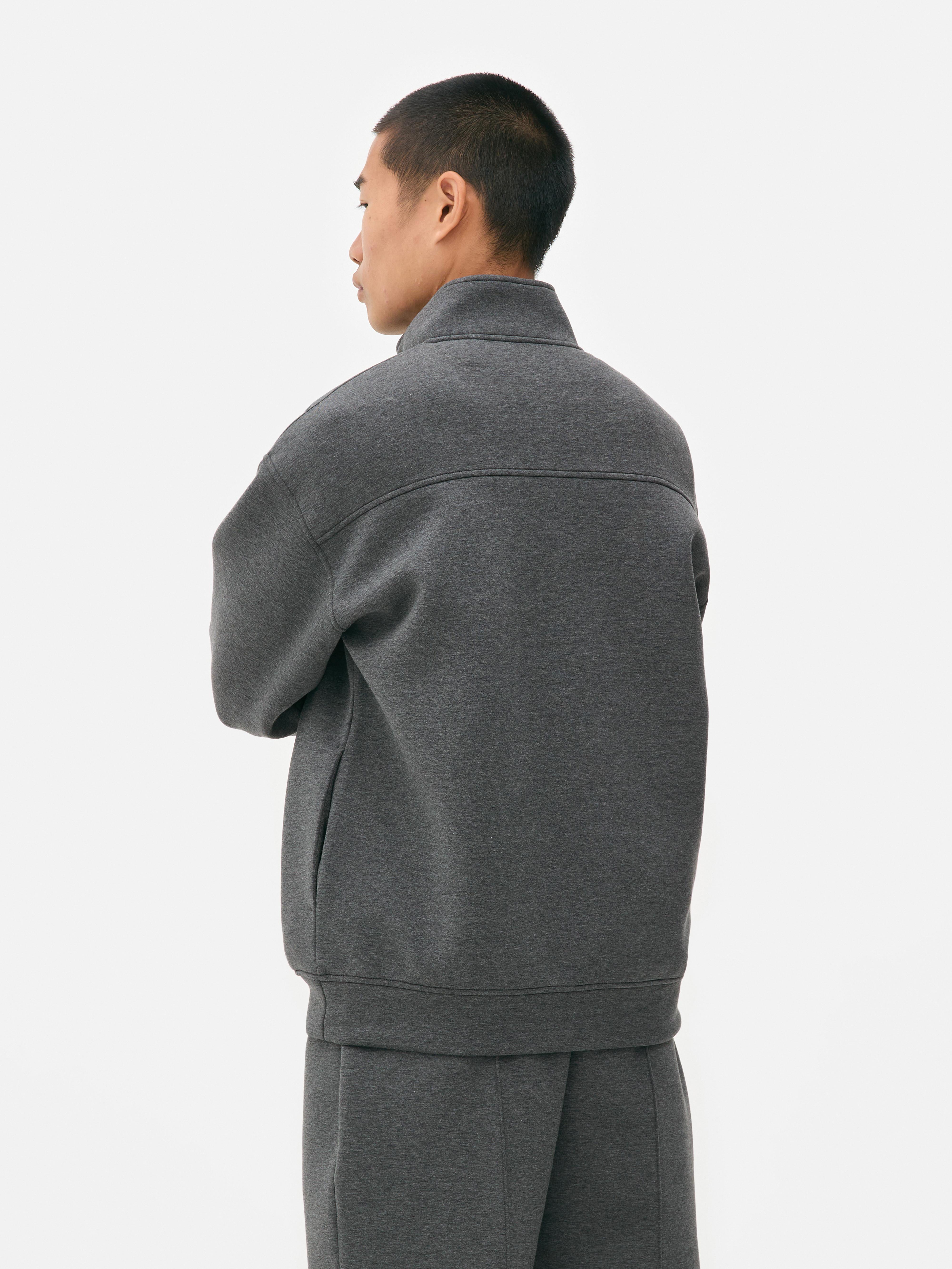 Funnel Neck Quater Zip Sweatshirt.