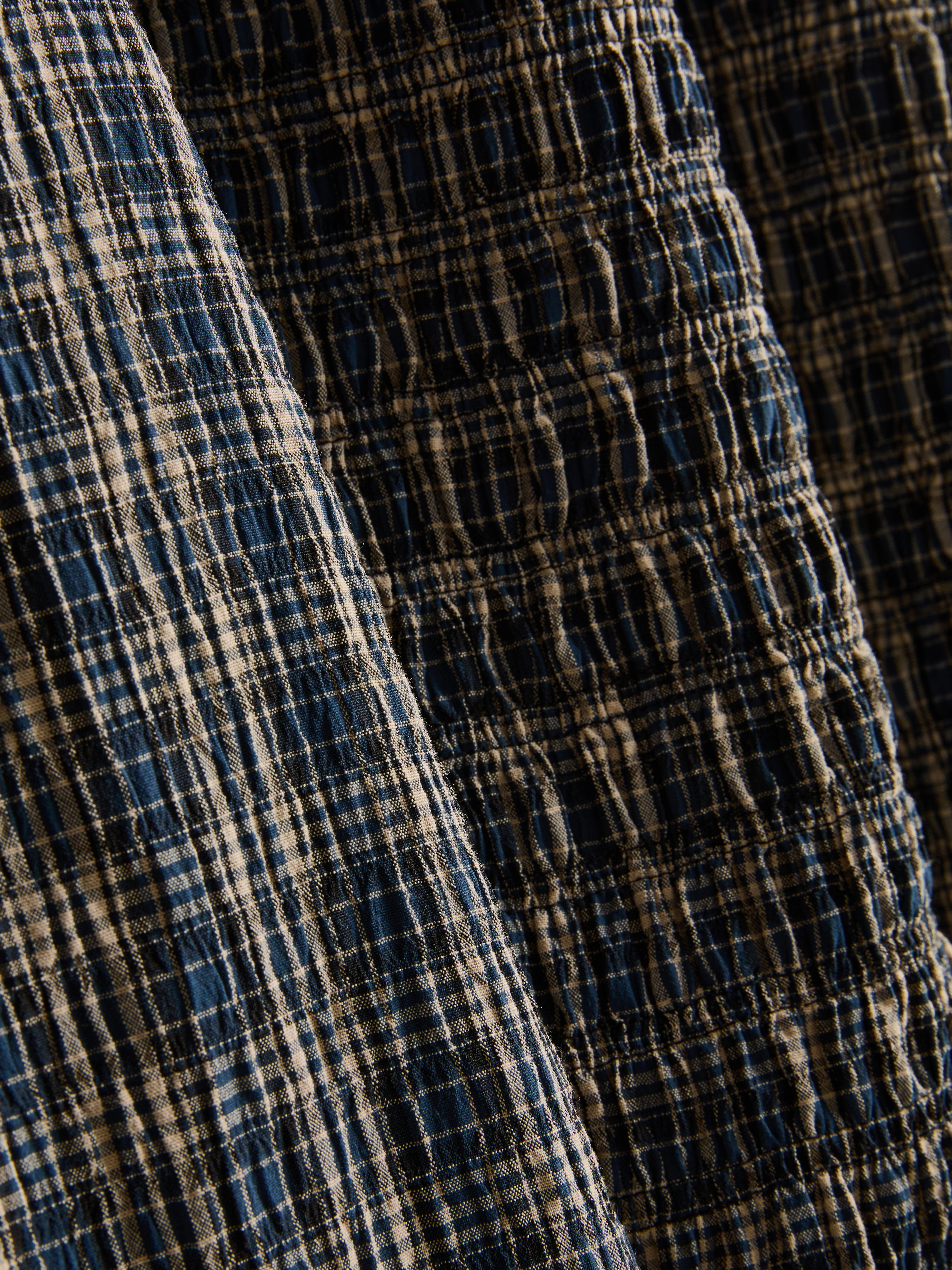 7-15yrs | Check Shirred Blouse