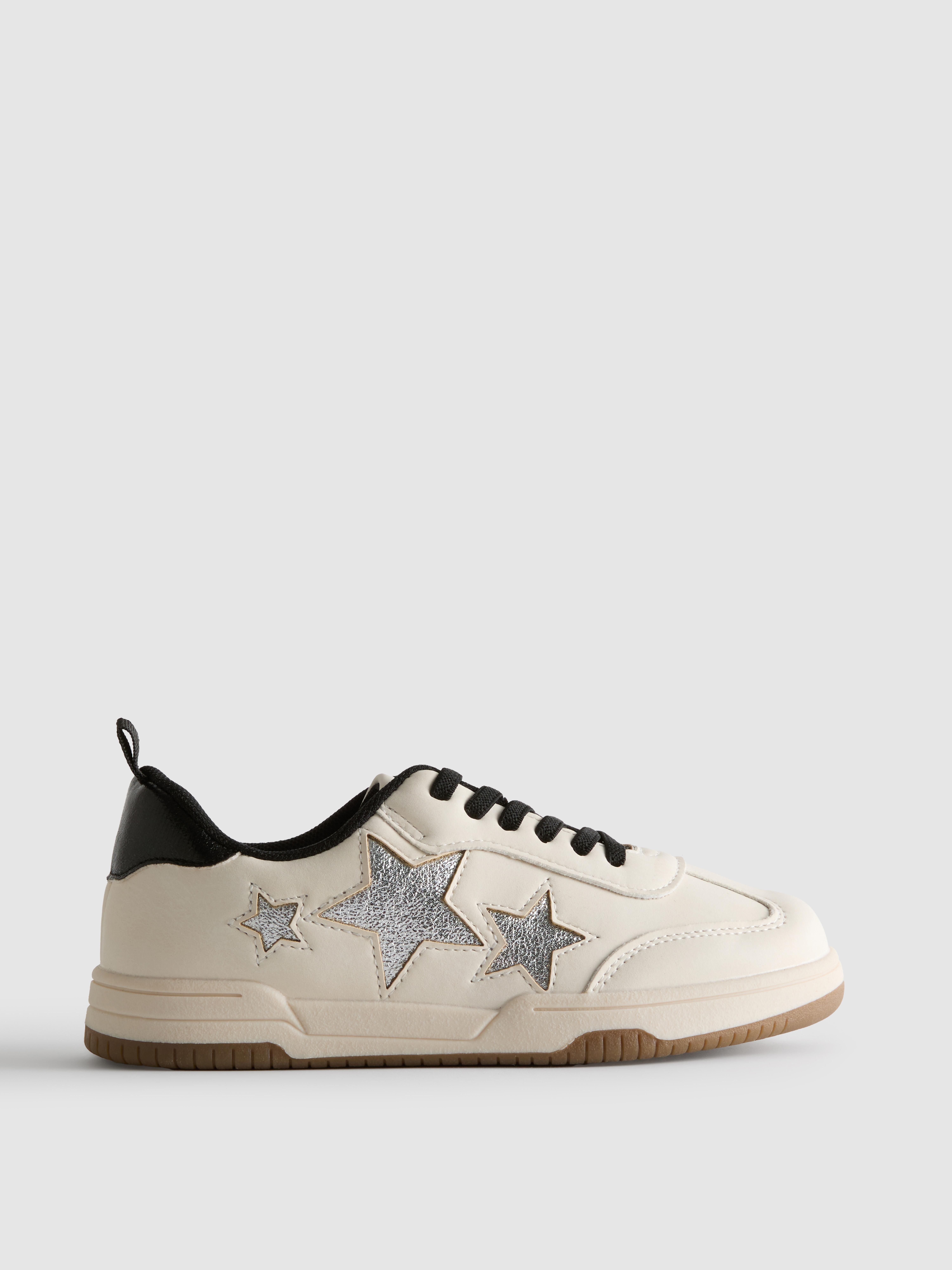 Metallic Star Gum Sole Low-Top Trainers