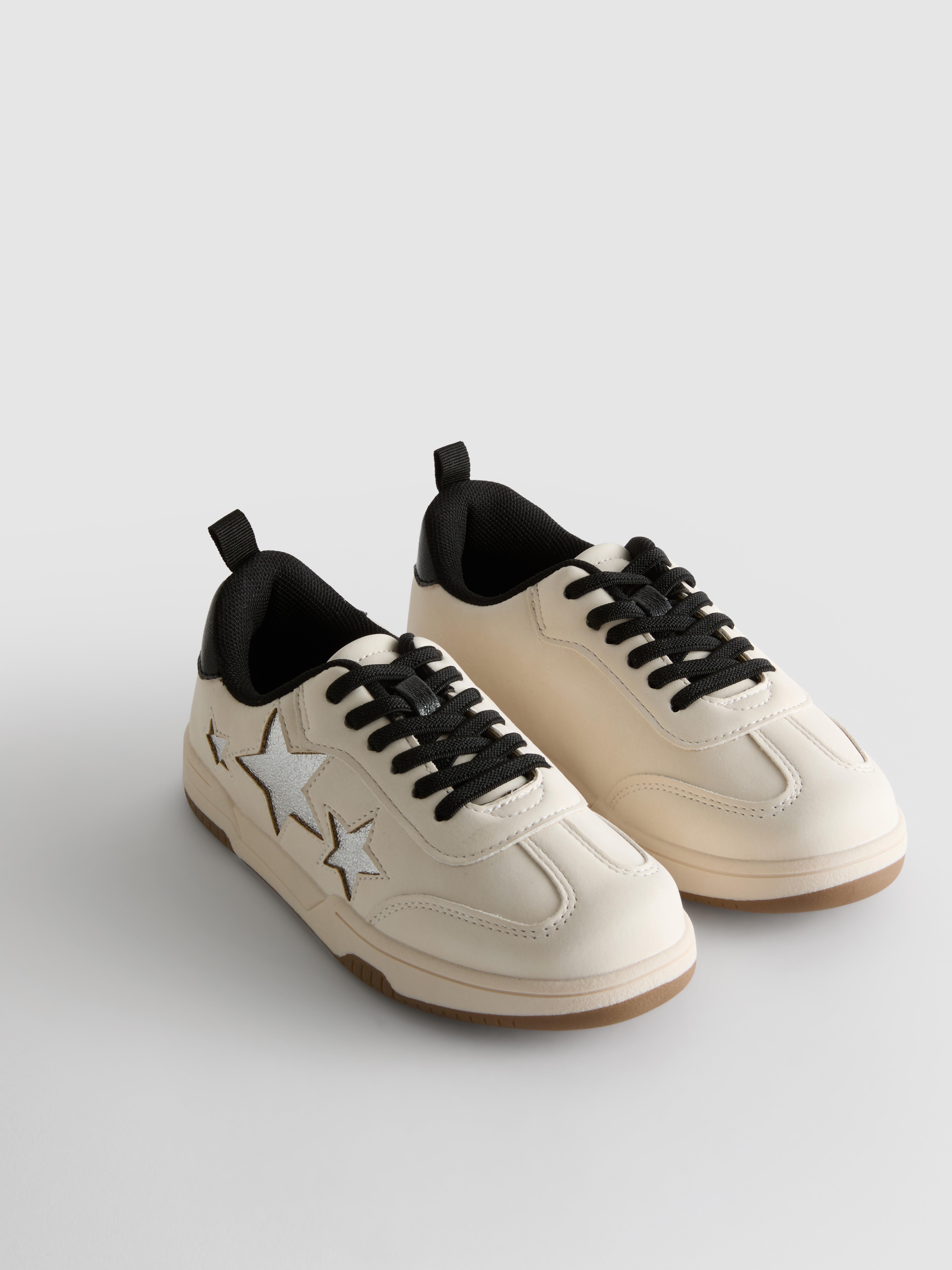 Metallic Star Gum Sole Low-Top Trainers