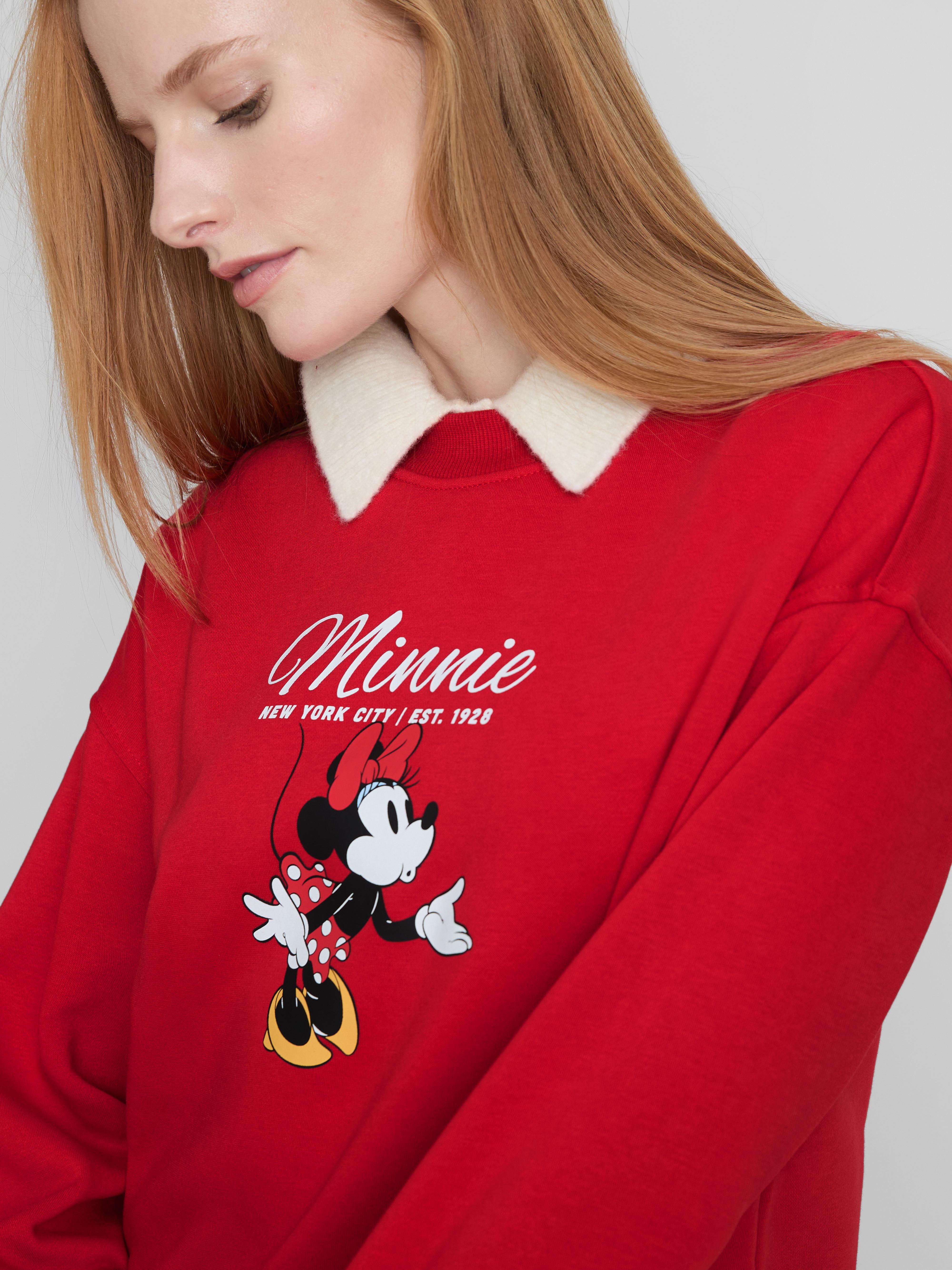 Szabadidőfelső a Disney Minnie egér-figurájával és NYC-felirattal