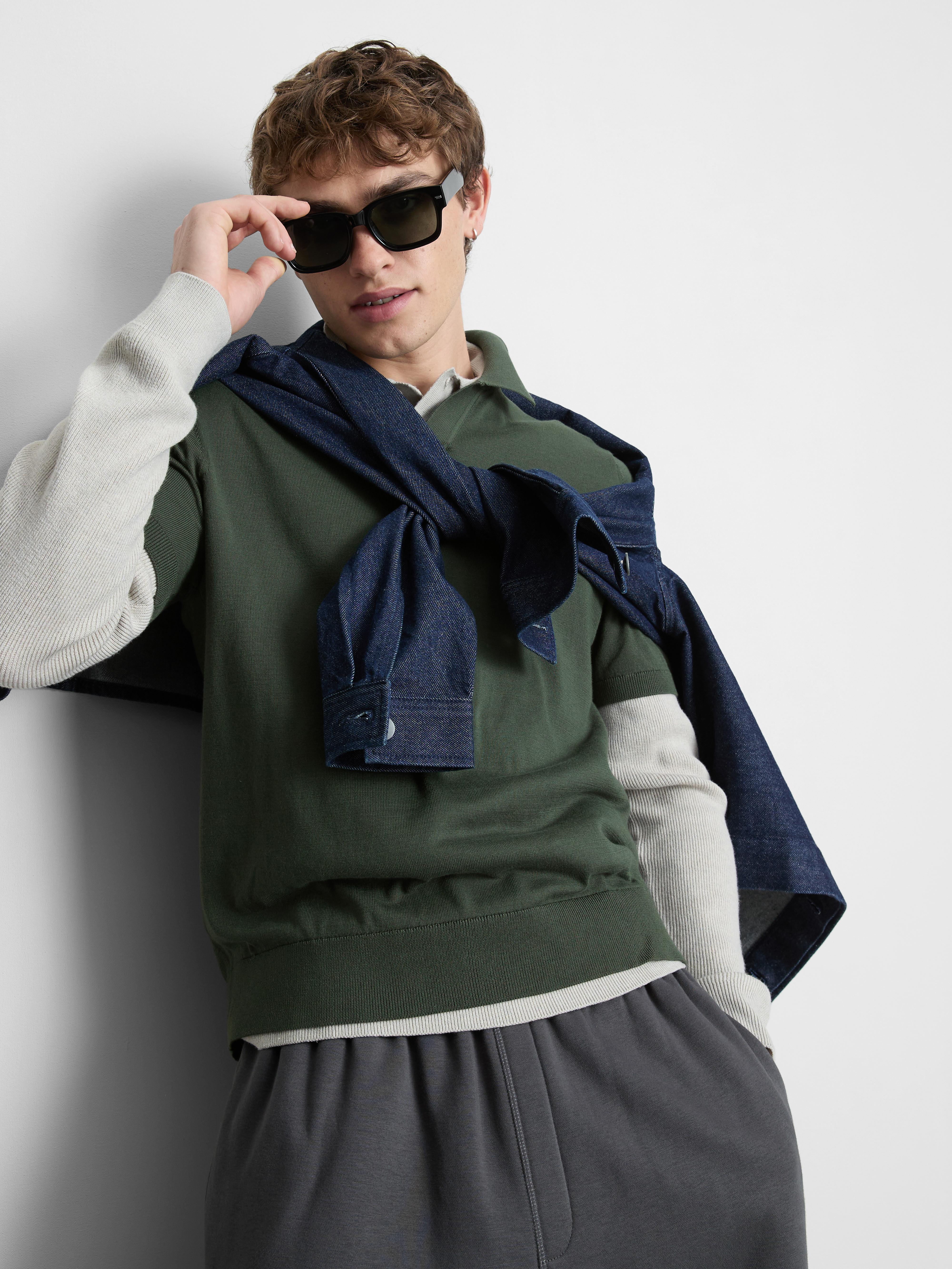 Polo manga curta formal