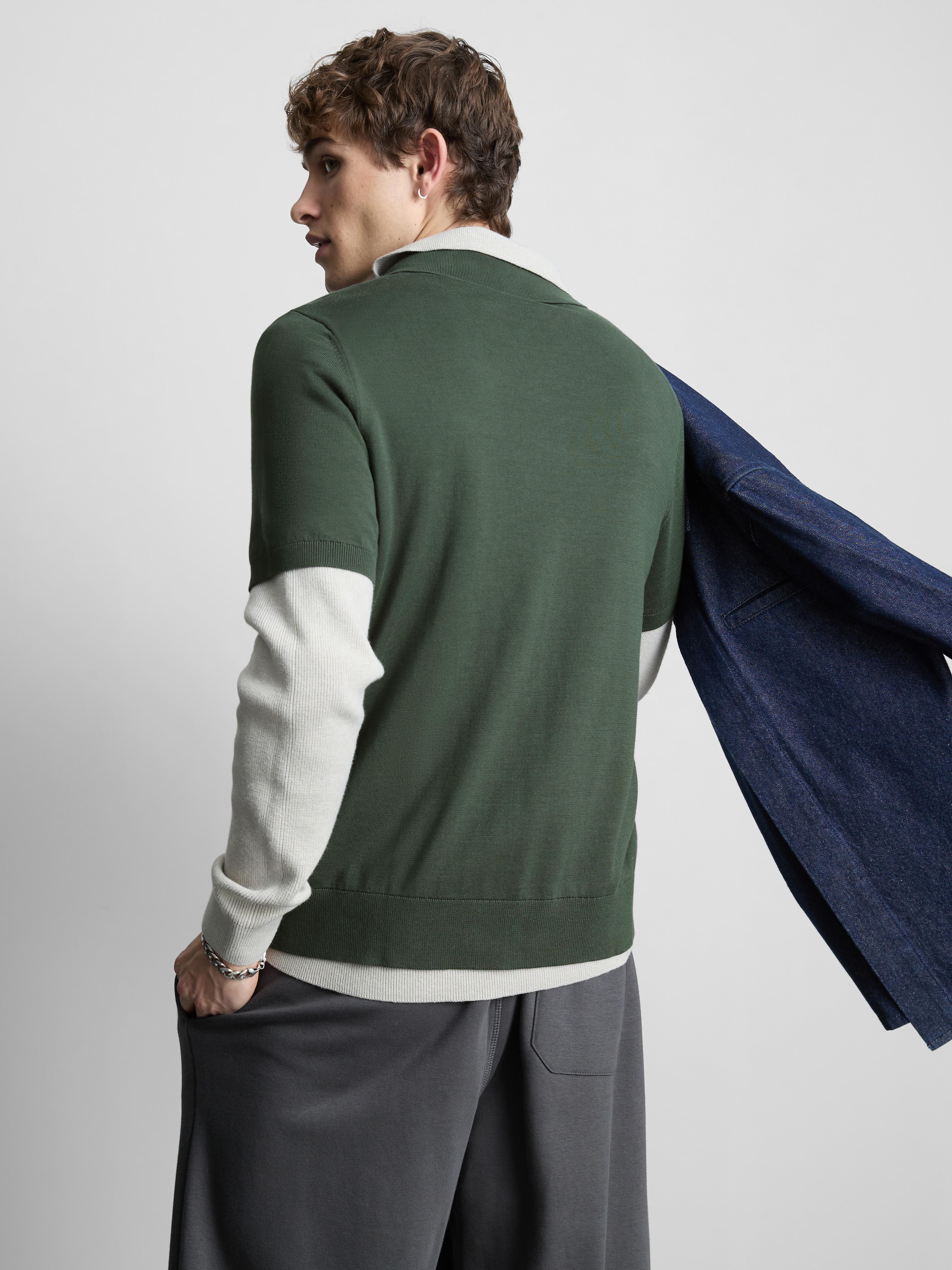 Polo manga curta formal