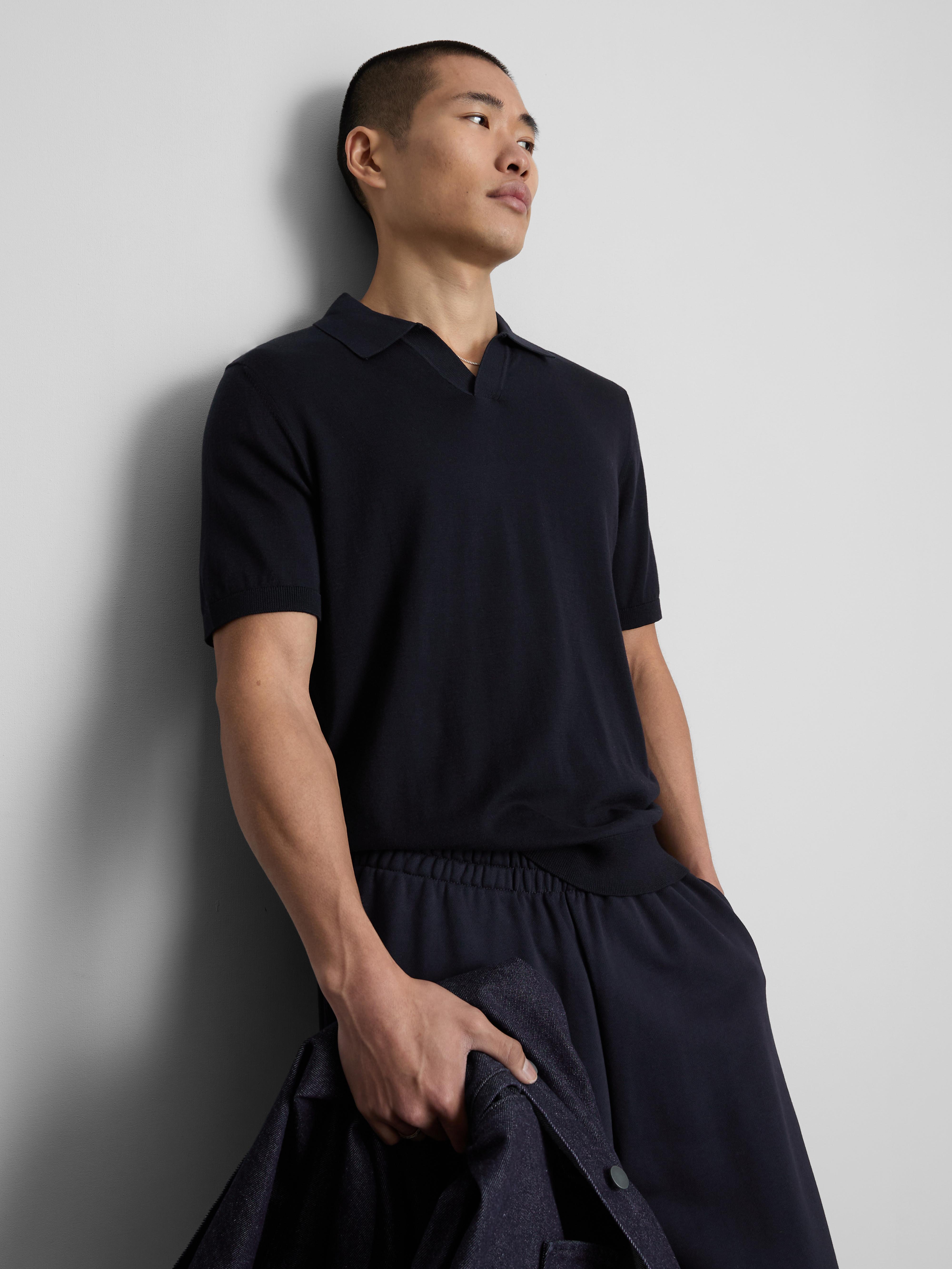 Polo manga curta formal