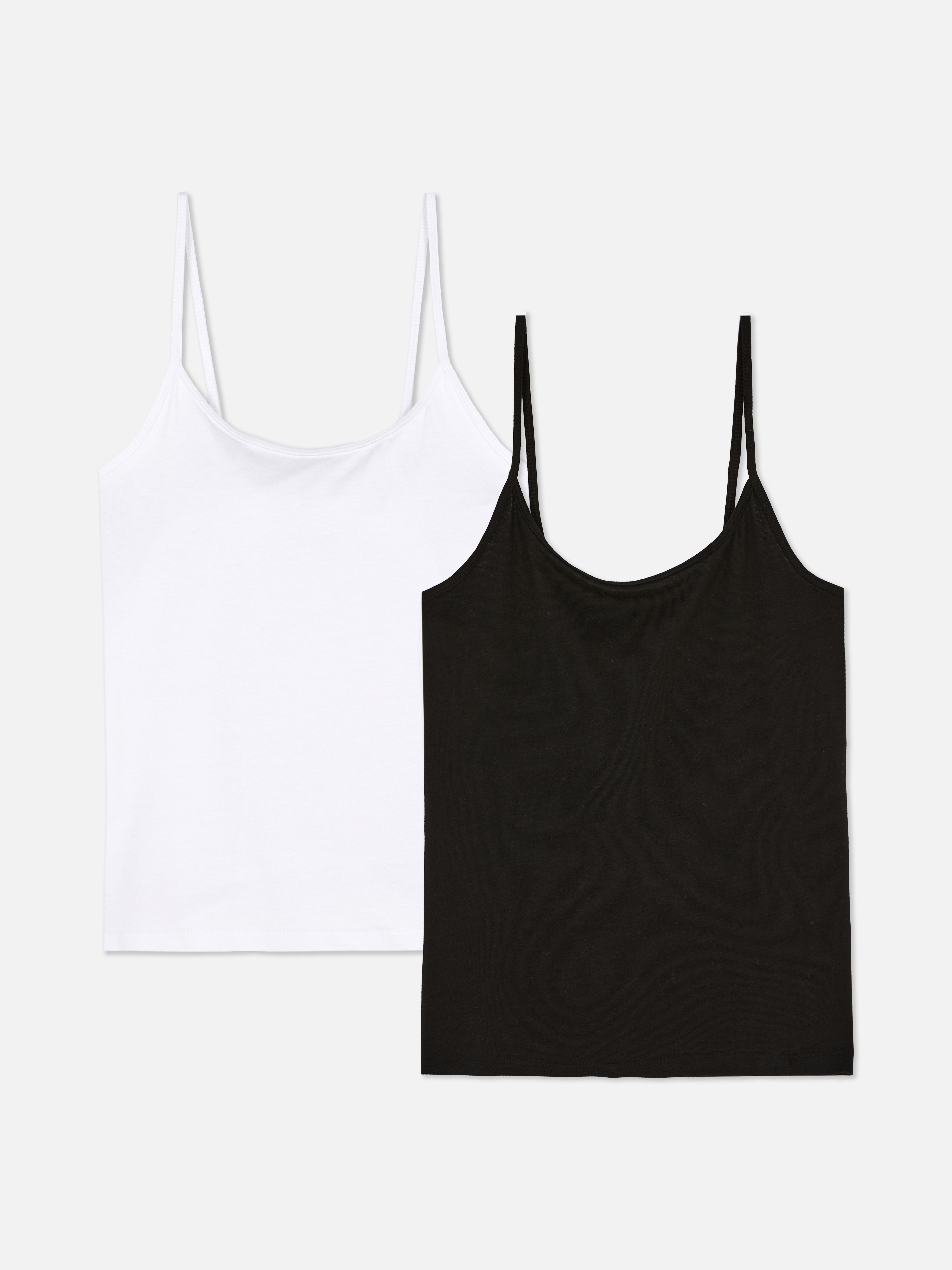2pk Cotton Stretch Cami Top