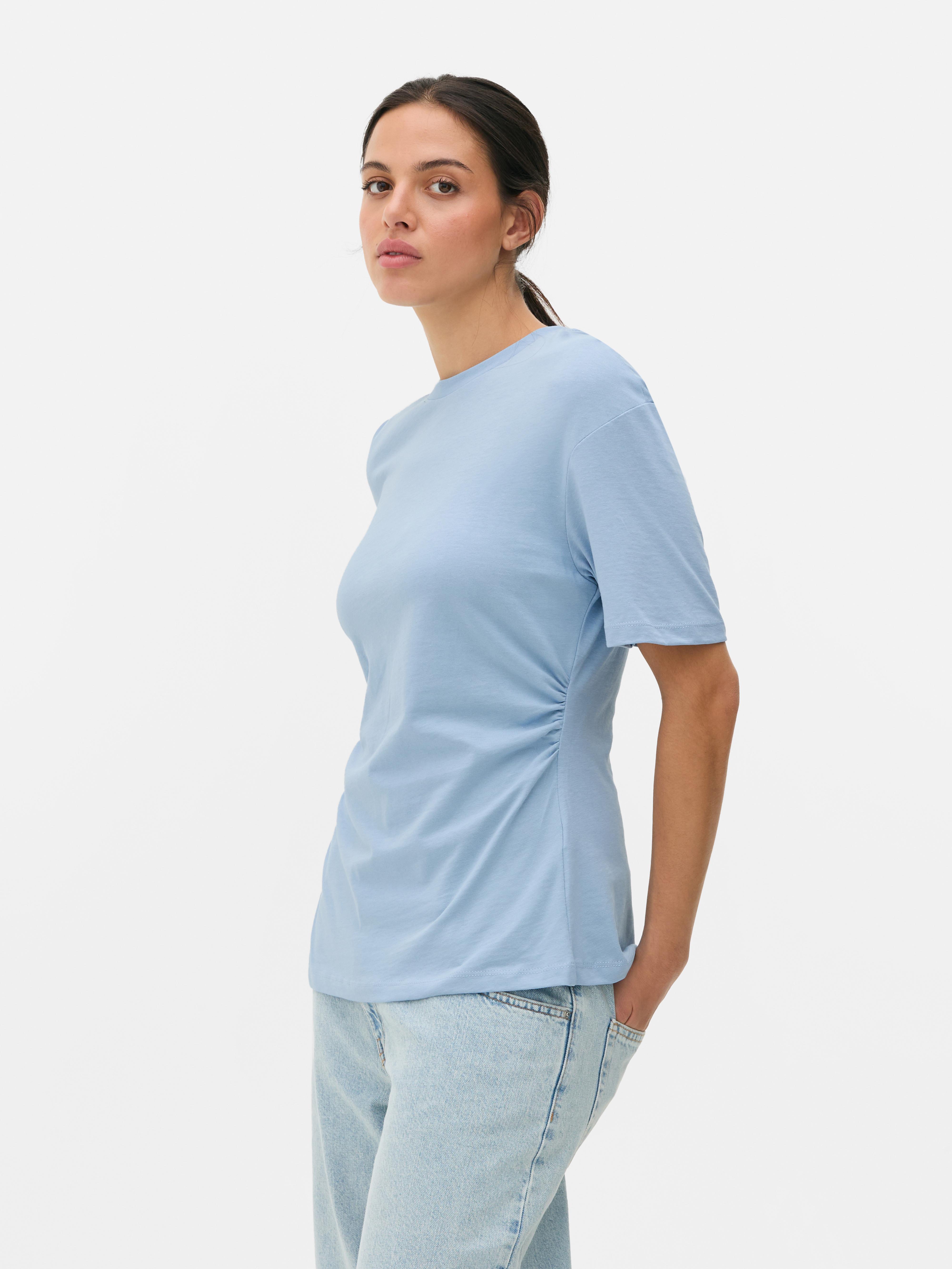 Getailleerd T-shirt met ronde hals
