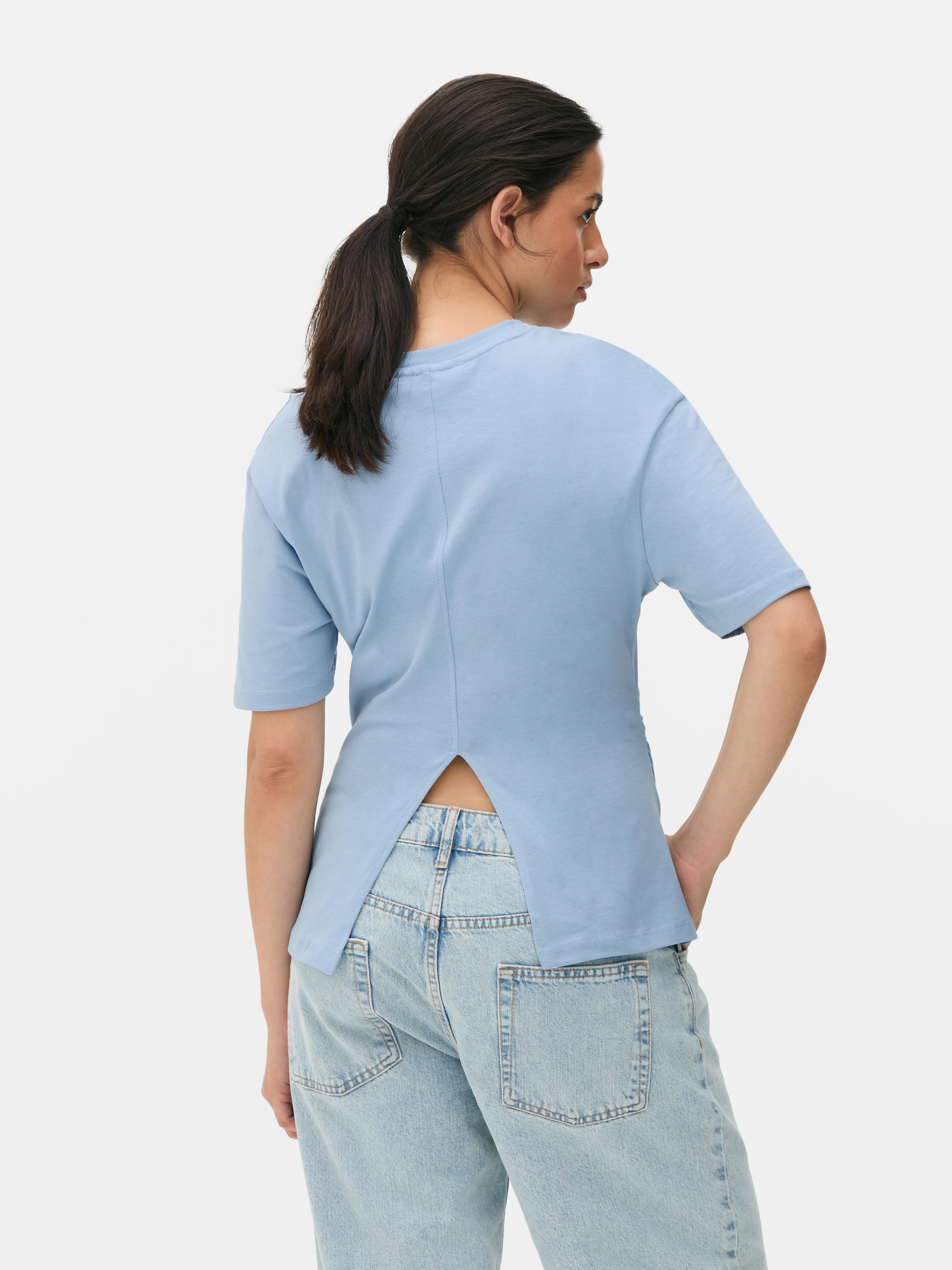 Getailleerd T-shirt met ronde hals