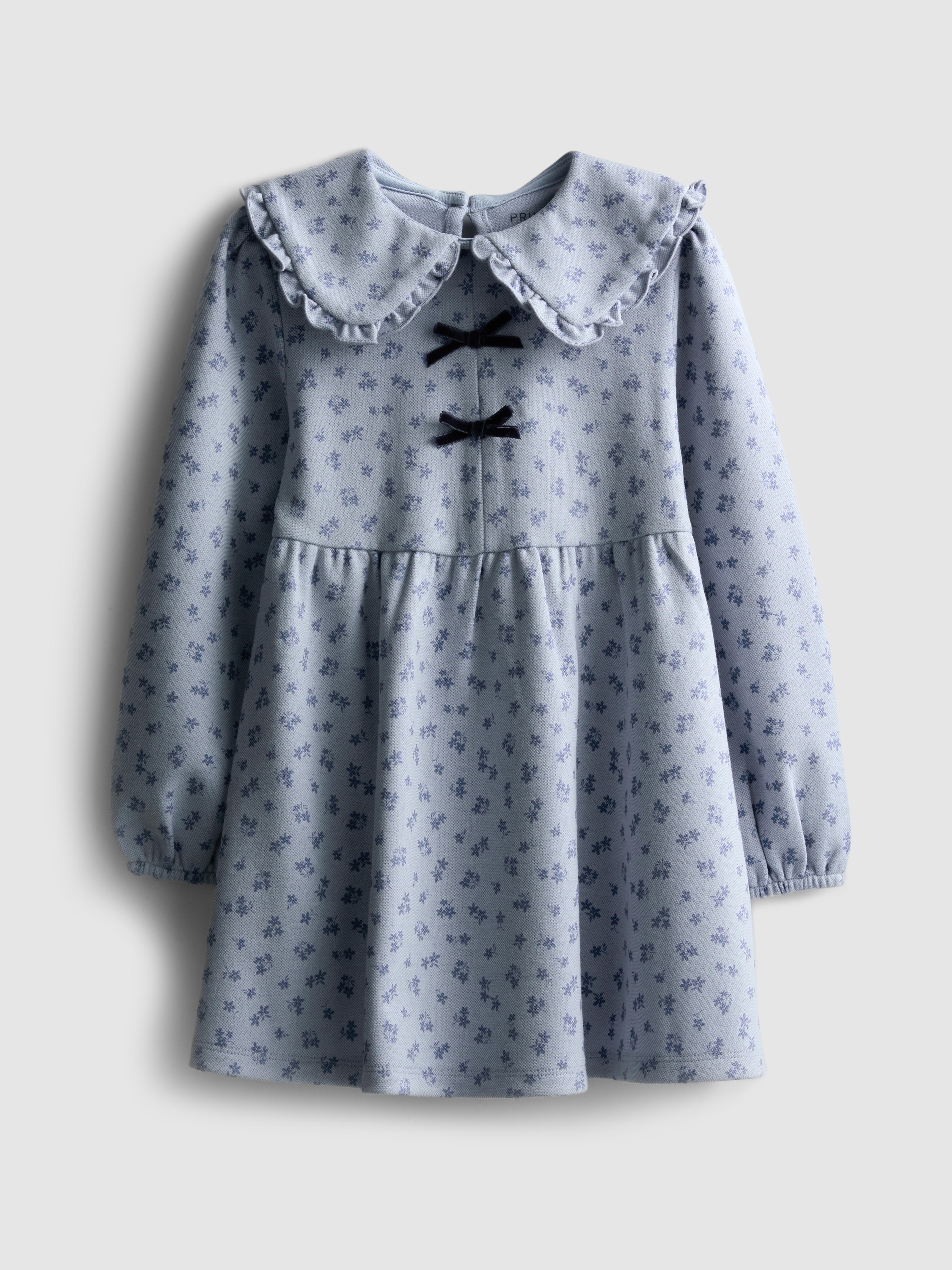 18 mois–8 ans | Robe à manches longues et petites fleurs
