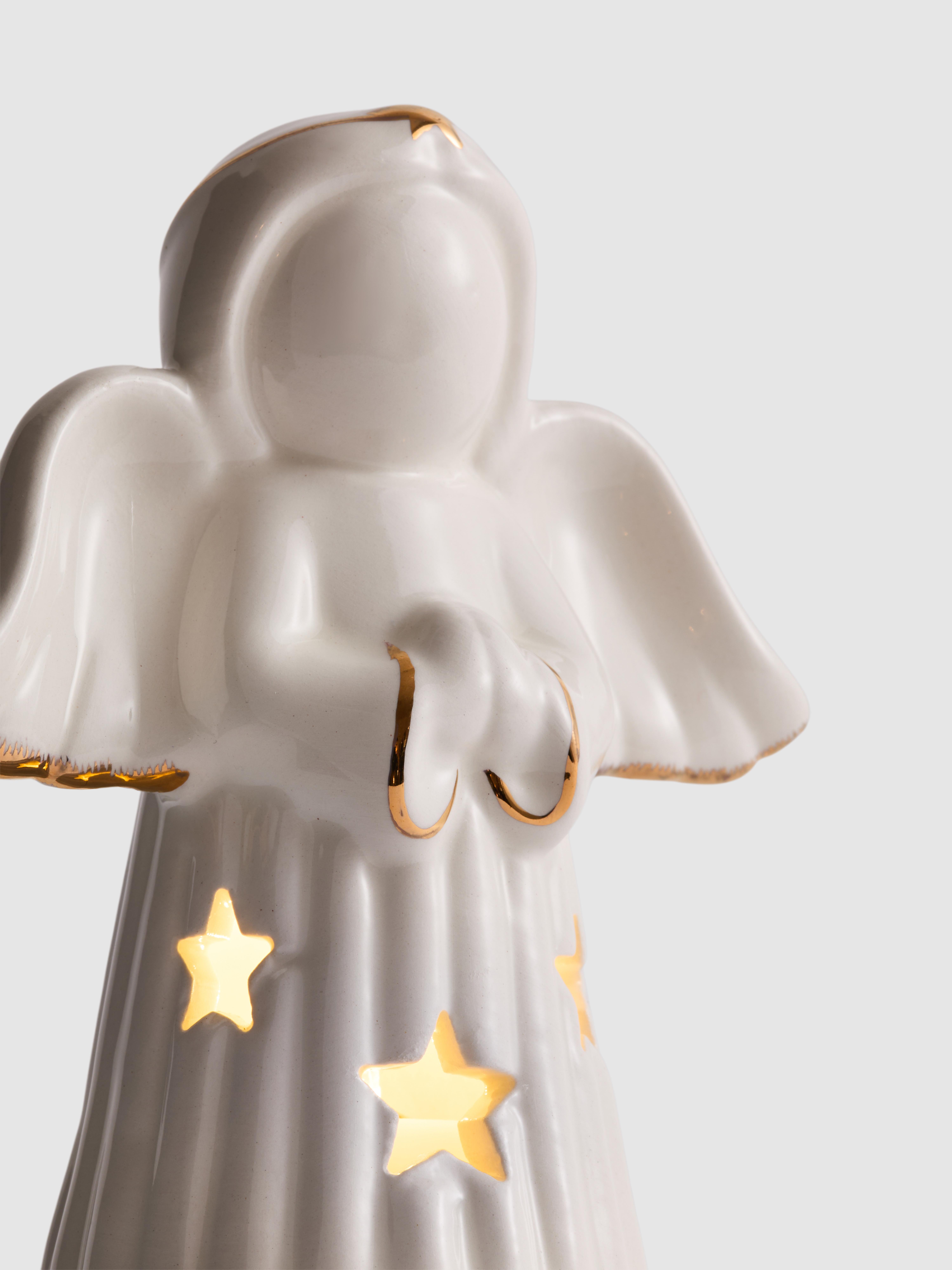 LED Ceramic Angel Ornament
