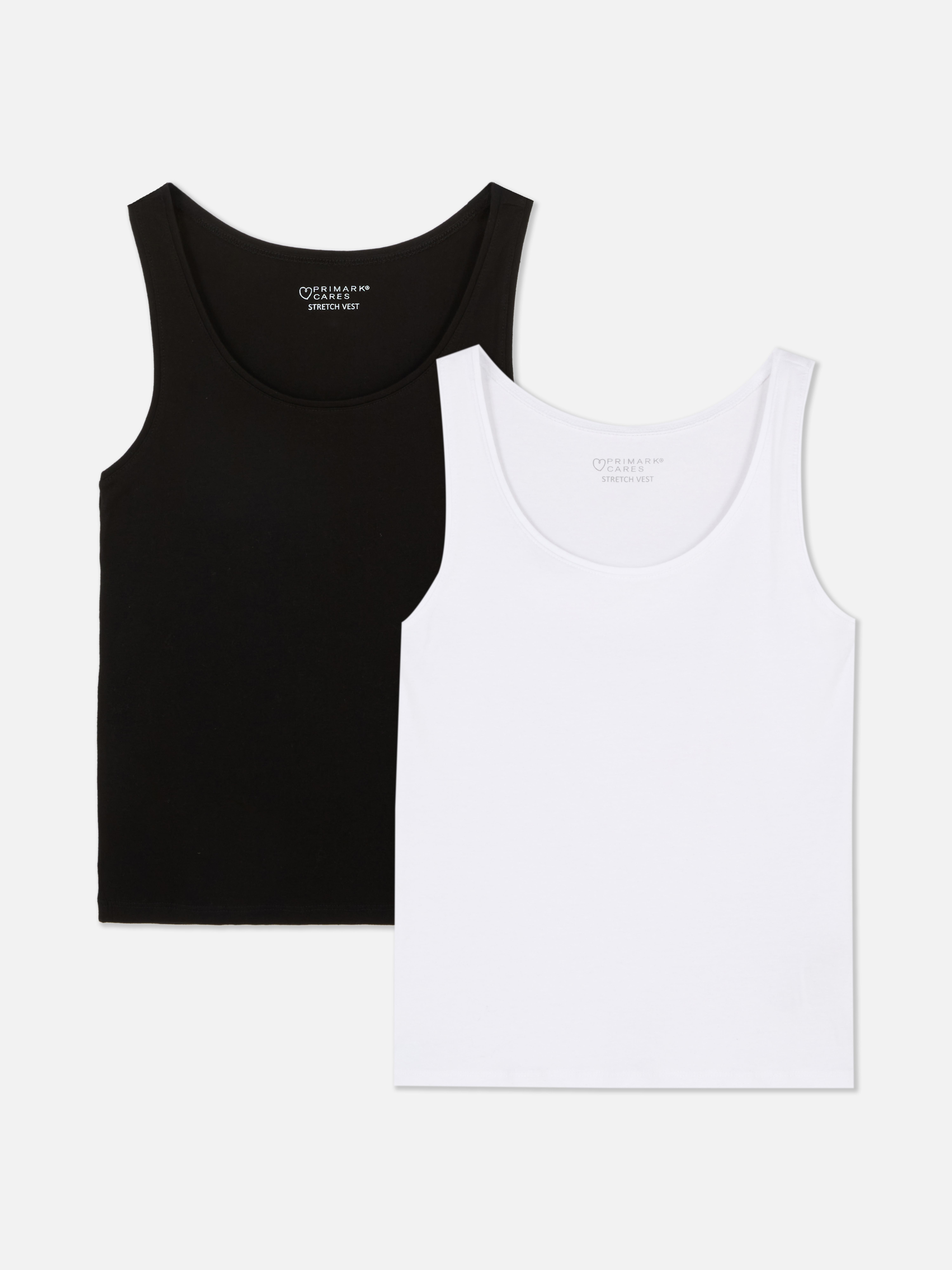 2pk Stretch Scoop Neck Vests