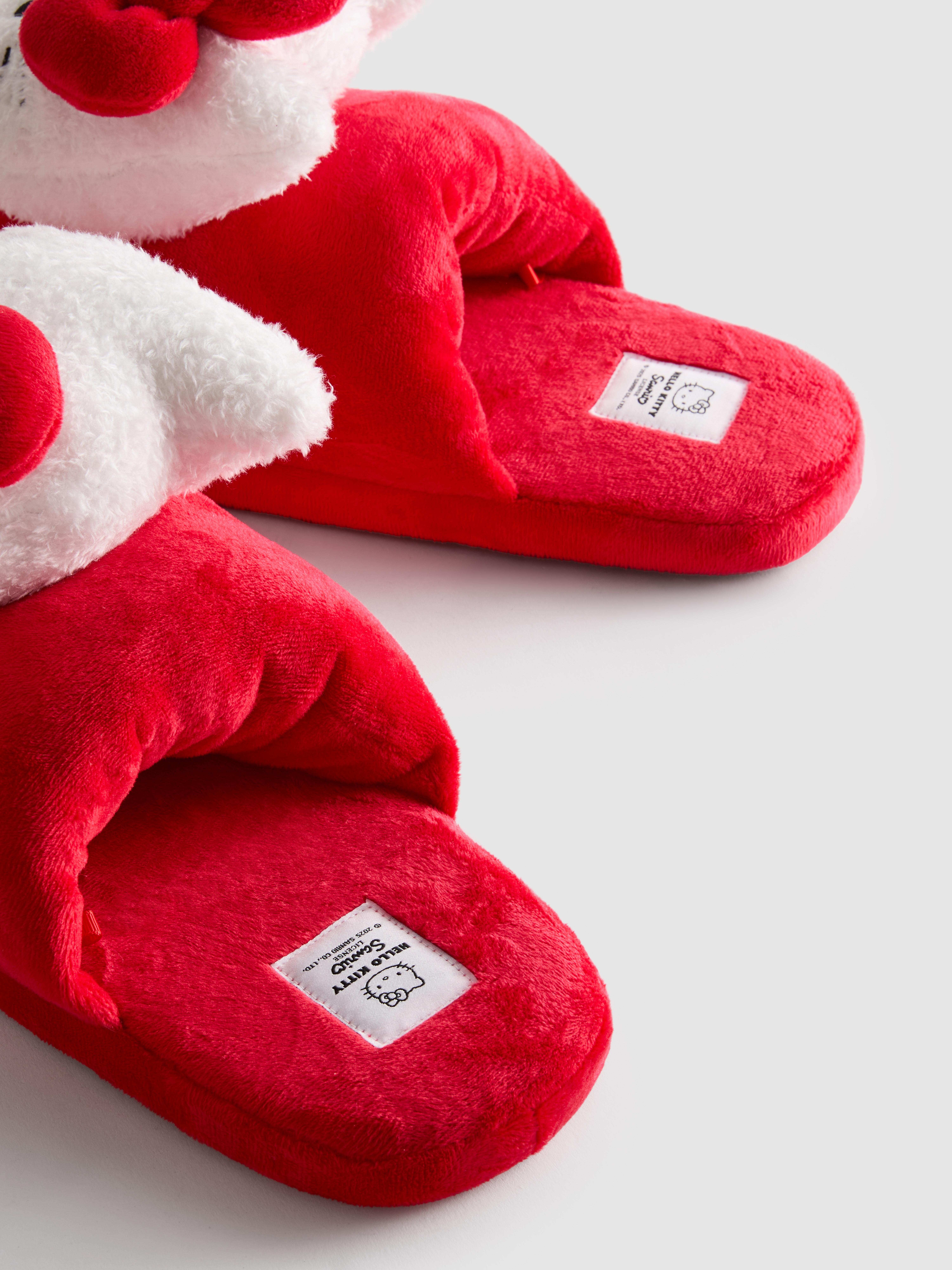 „Hello Kitty“ Hausschuhe mit 3D-Gesicht