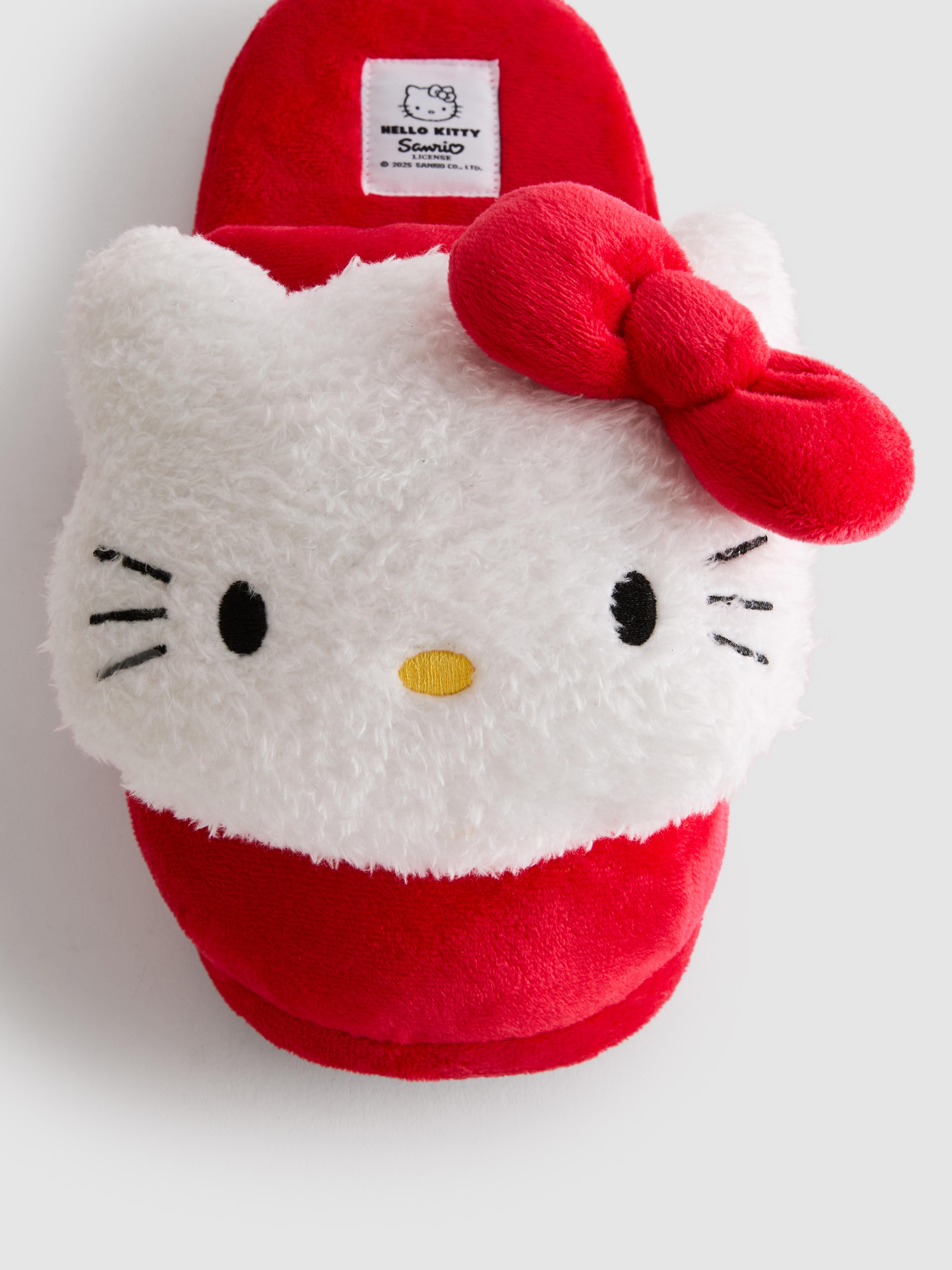 „Hello Kitty“ Hausschuhe mit 3D-Gesicht