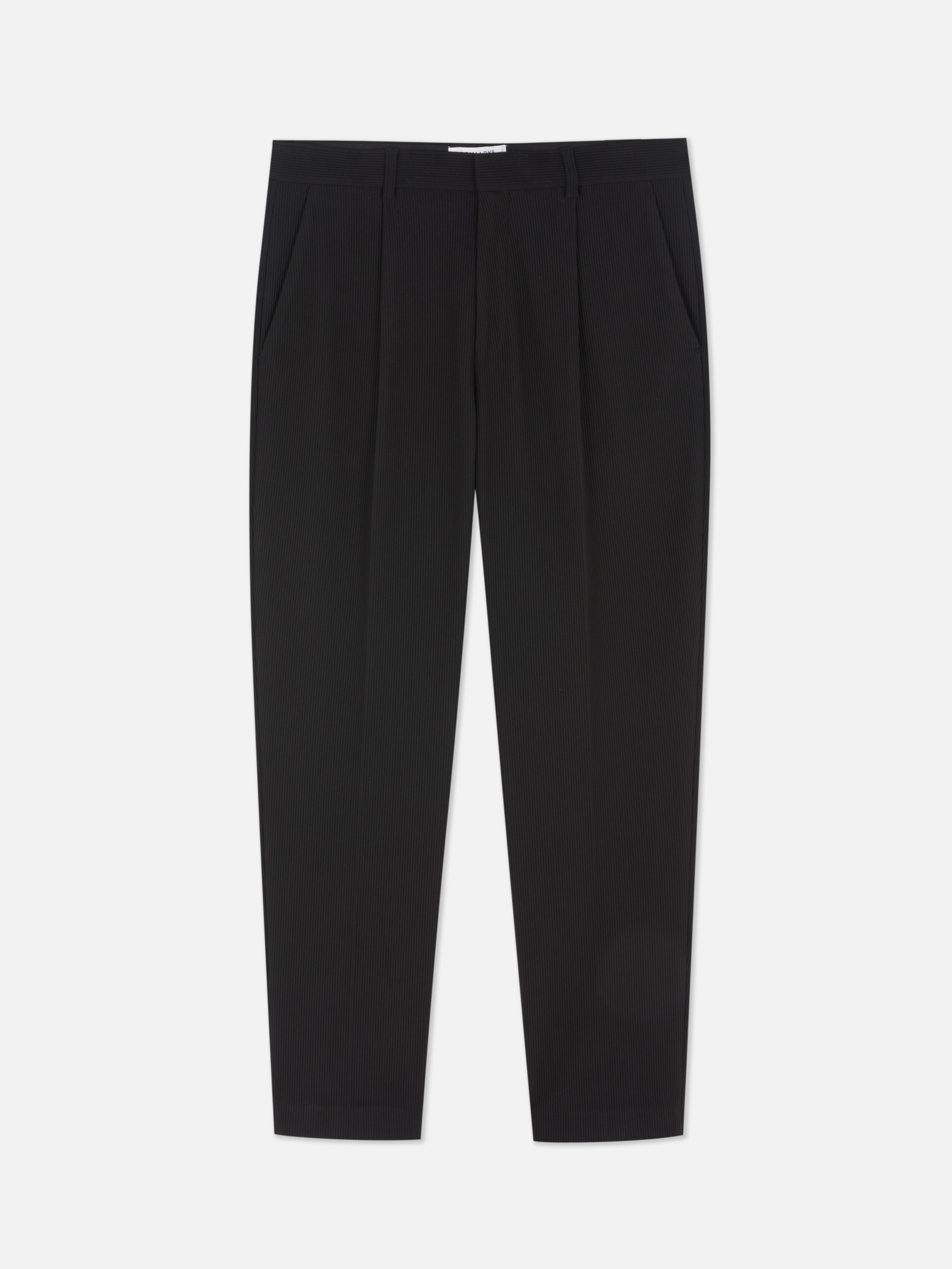 Slim Fit Plisse Trousers