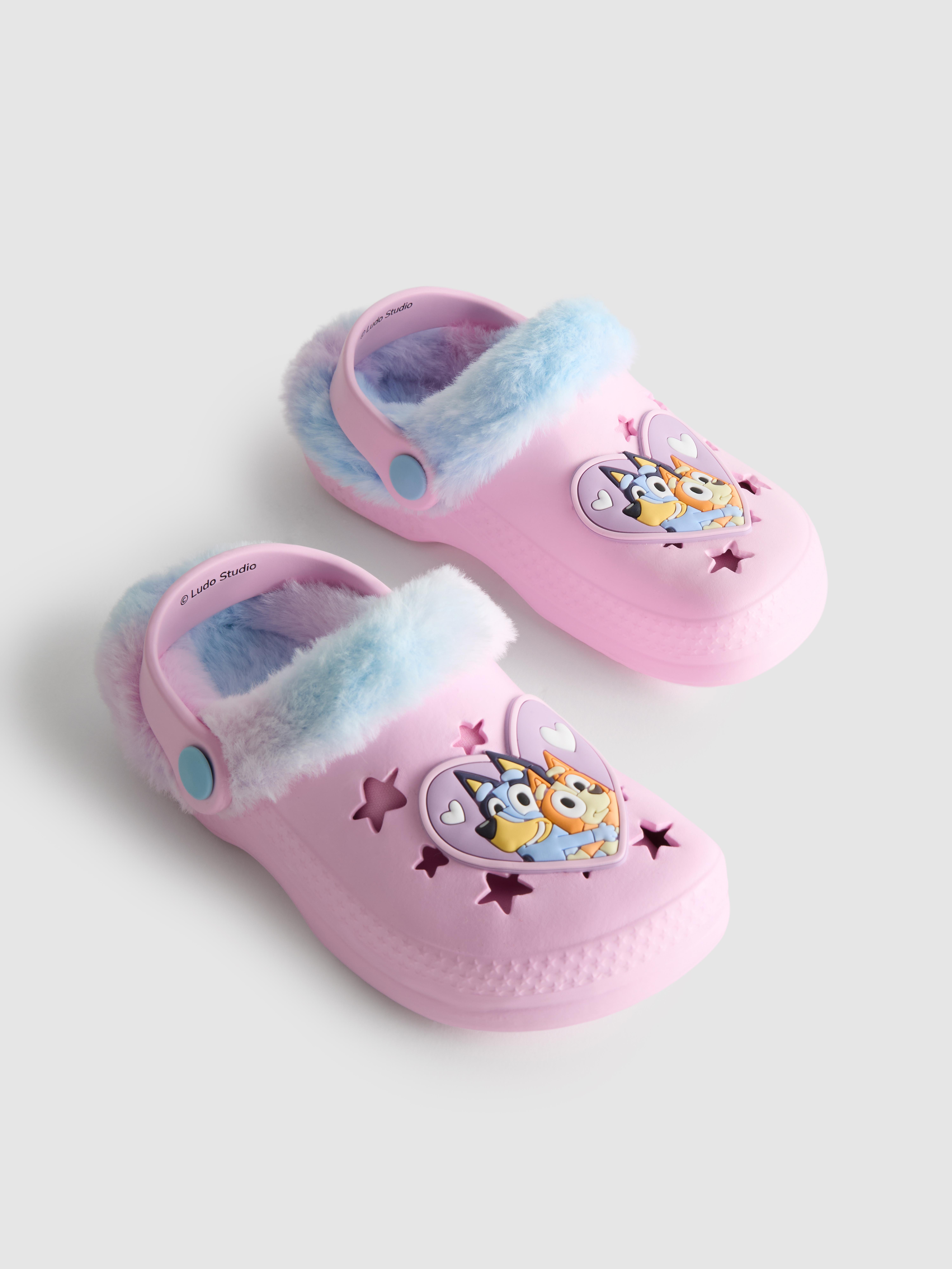 Bluey Faux Fur Clog Slippers