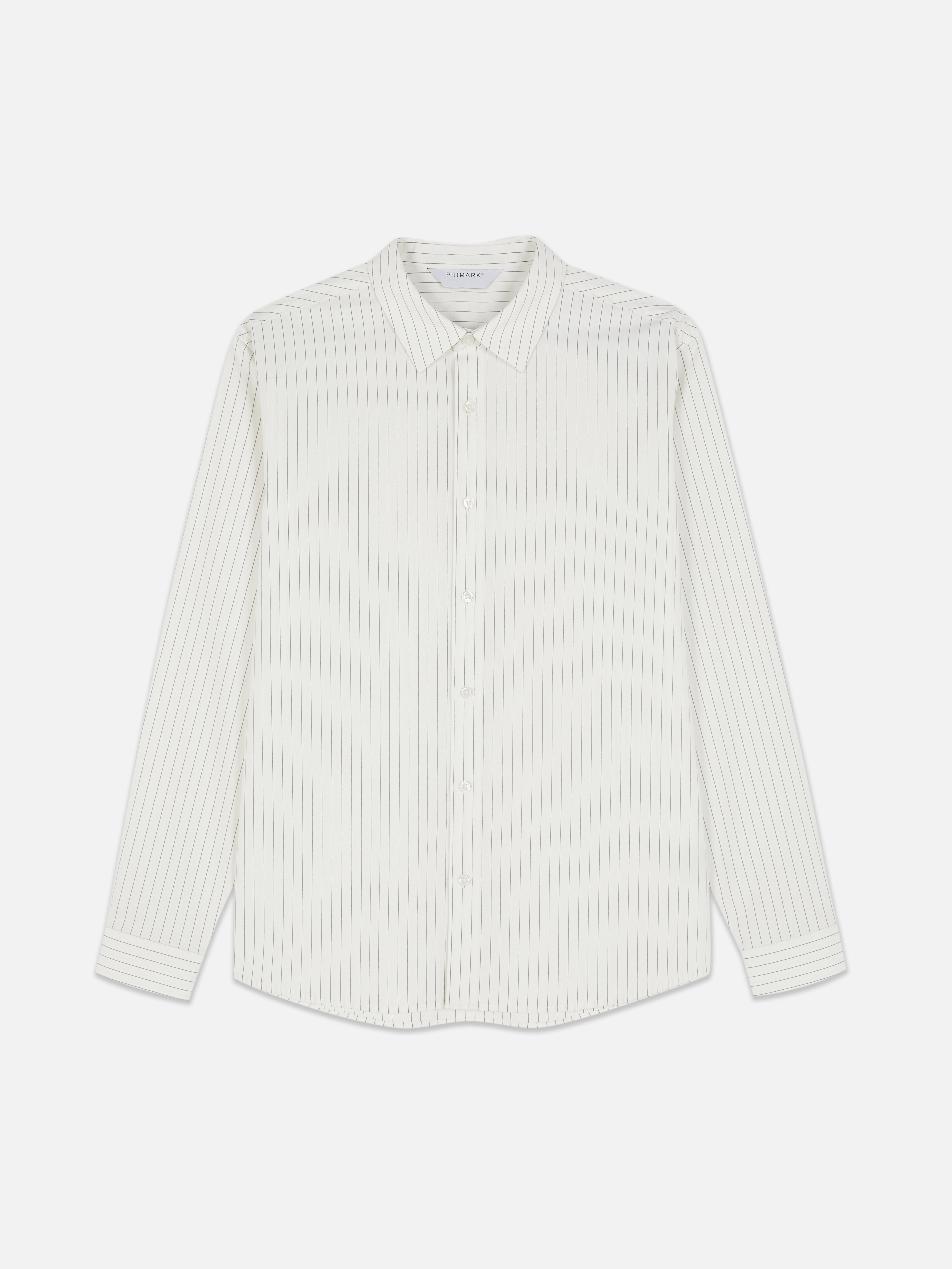 Chemise à manches longues et rayures fines