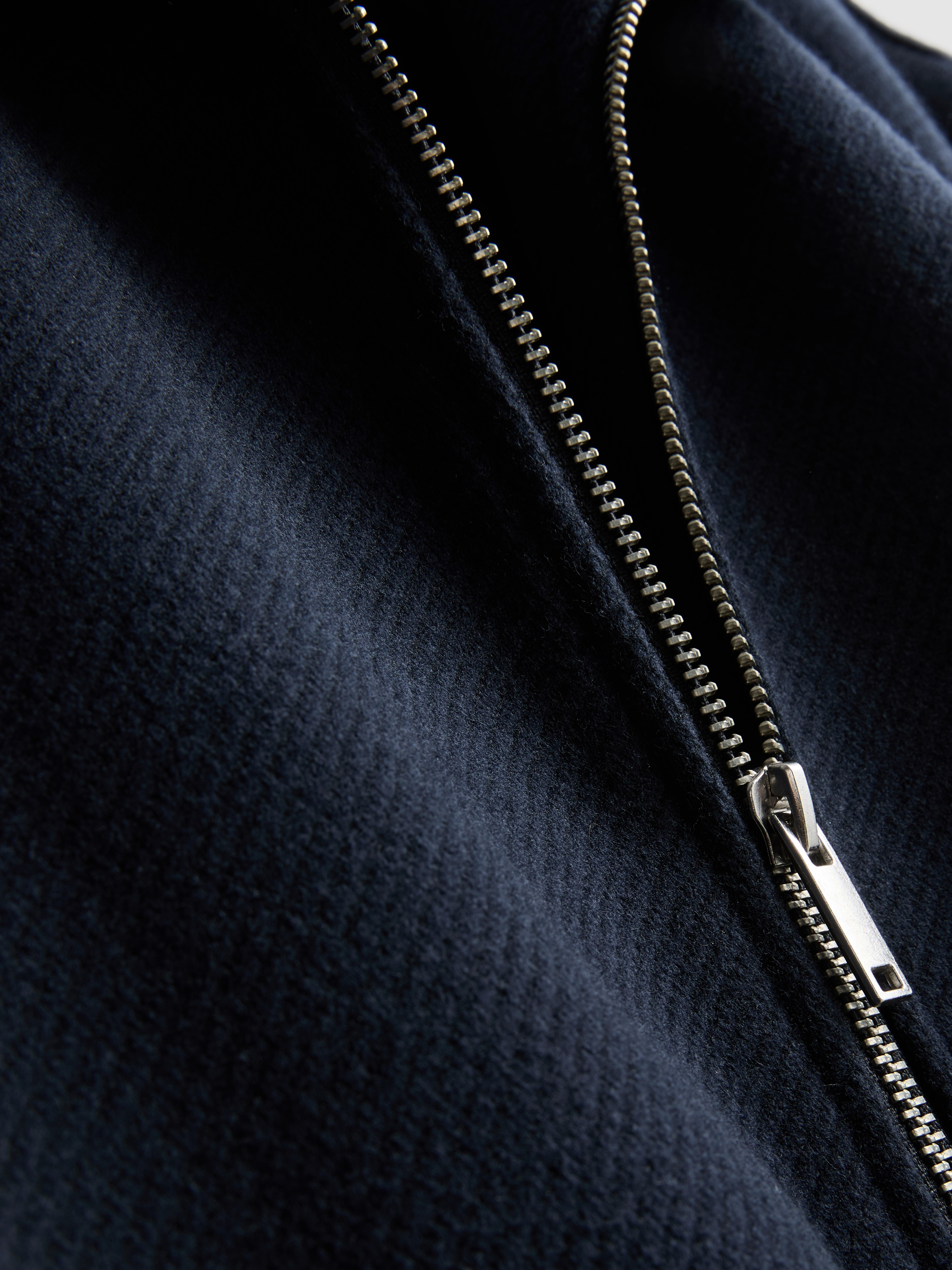 Chaqueta Harrington de sarga con cremallera