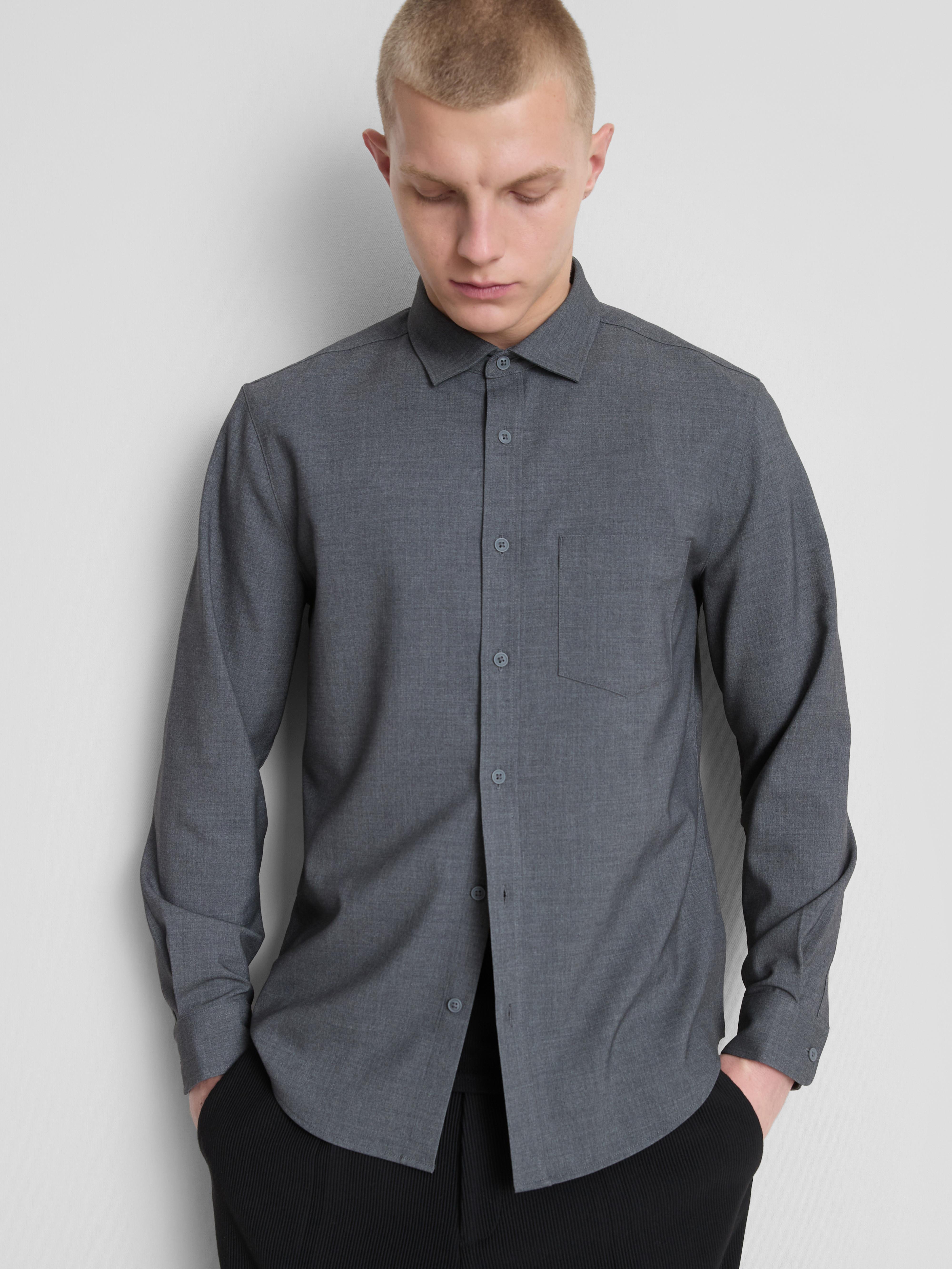 Men's Gray Long Sleeve Shirt