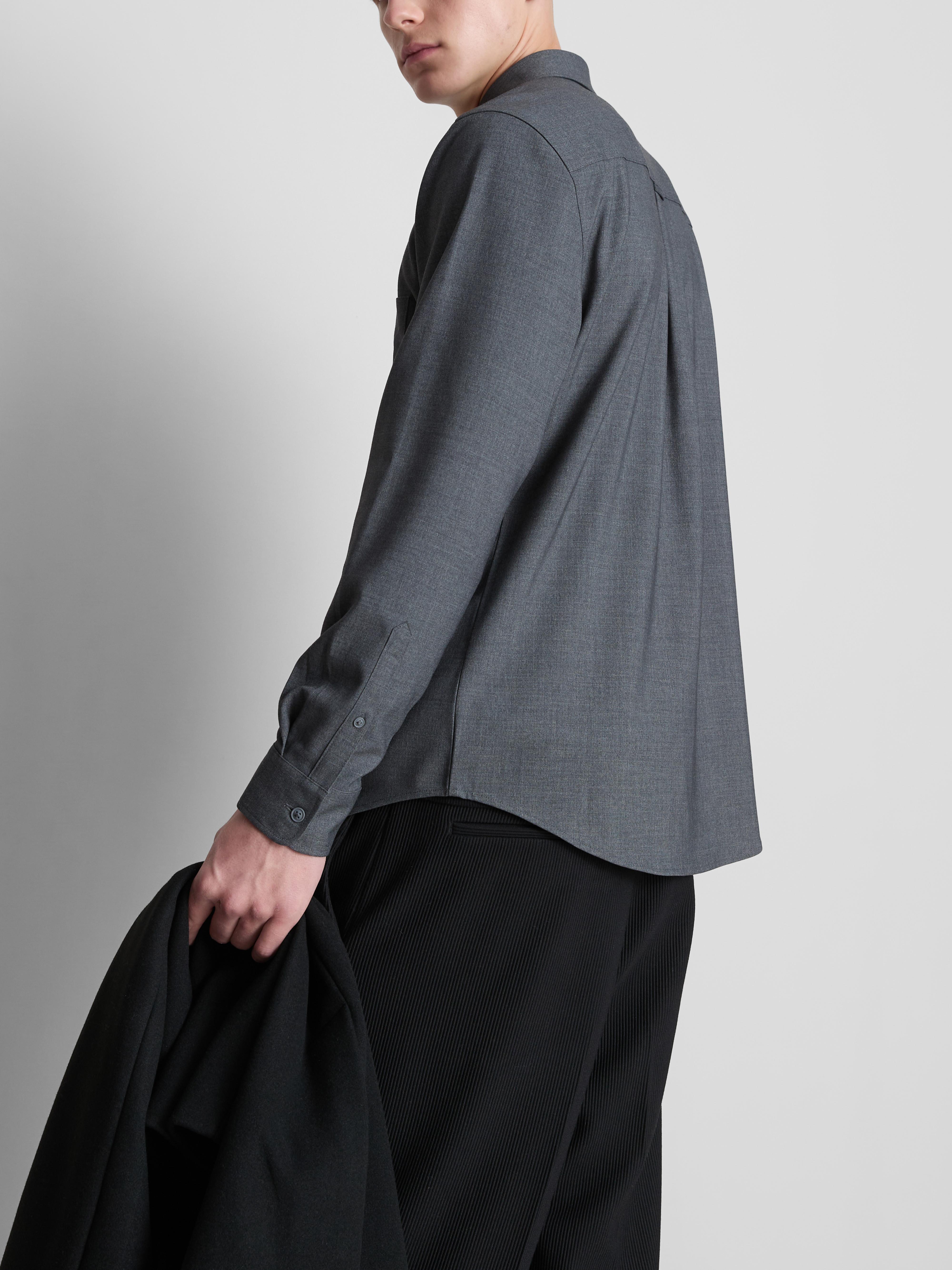 Men's Gray Long Sleeve Shirt