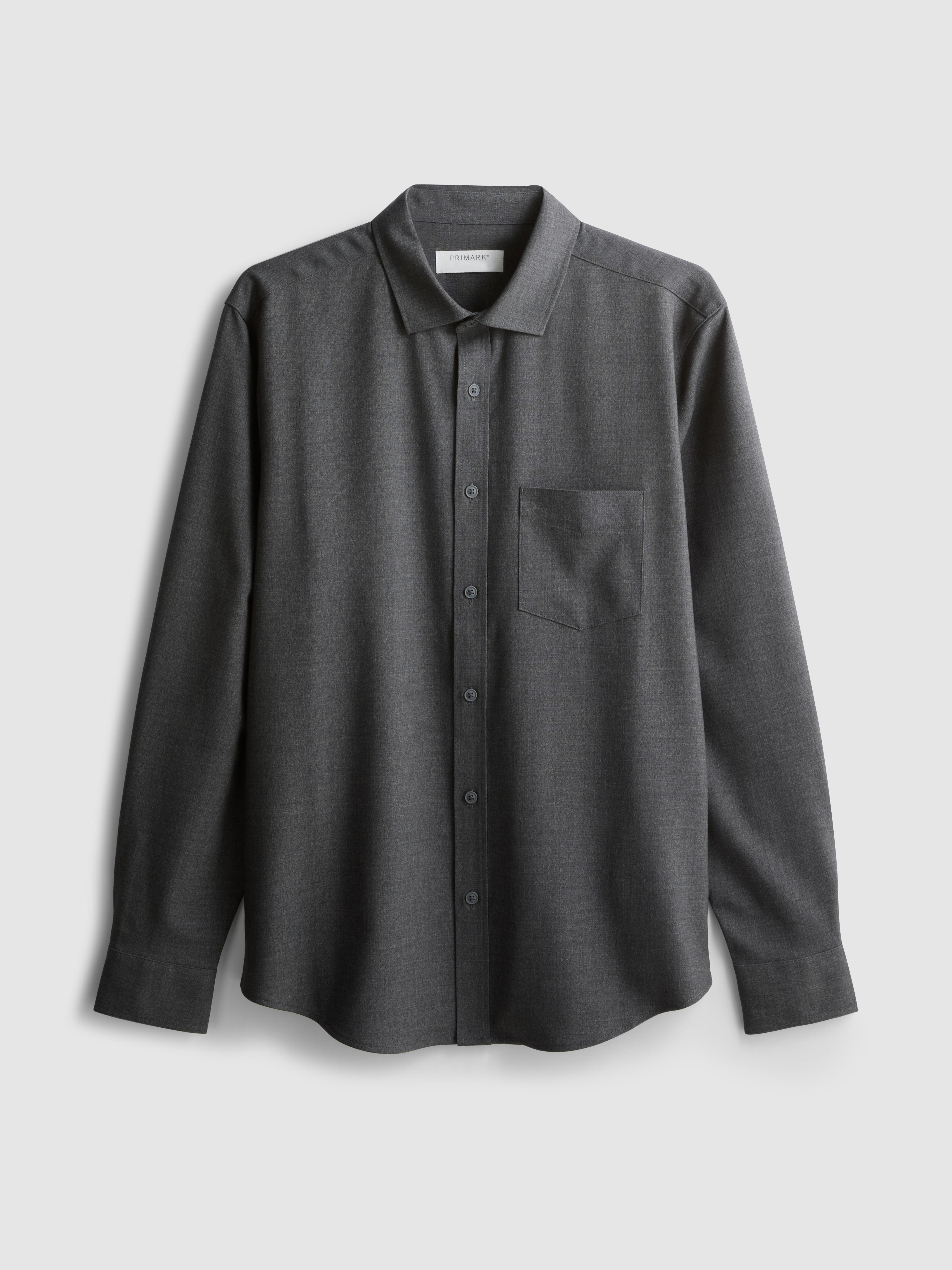 Men's Gray Long Sleeve Shirt