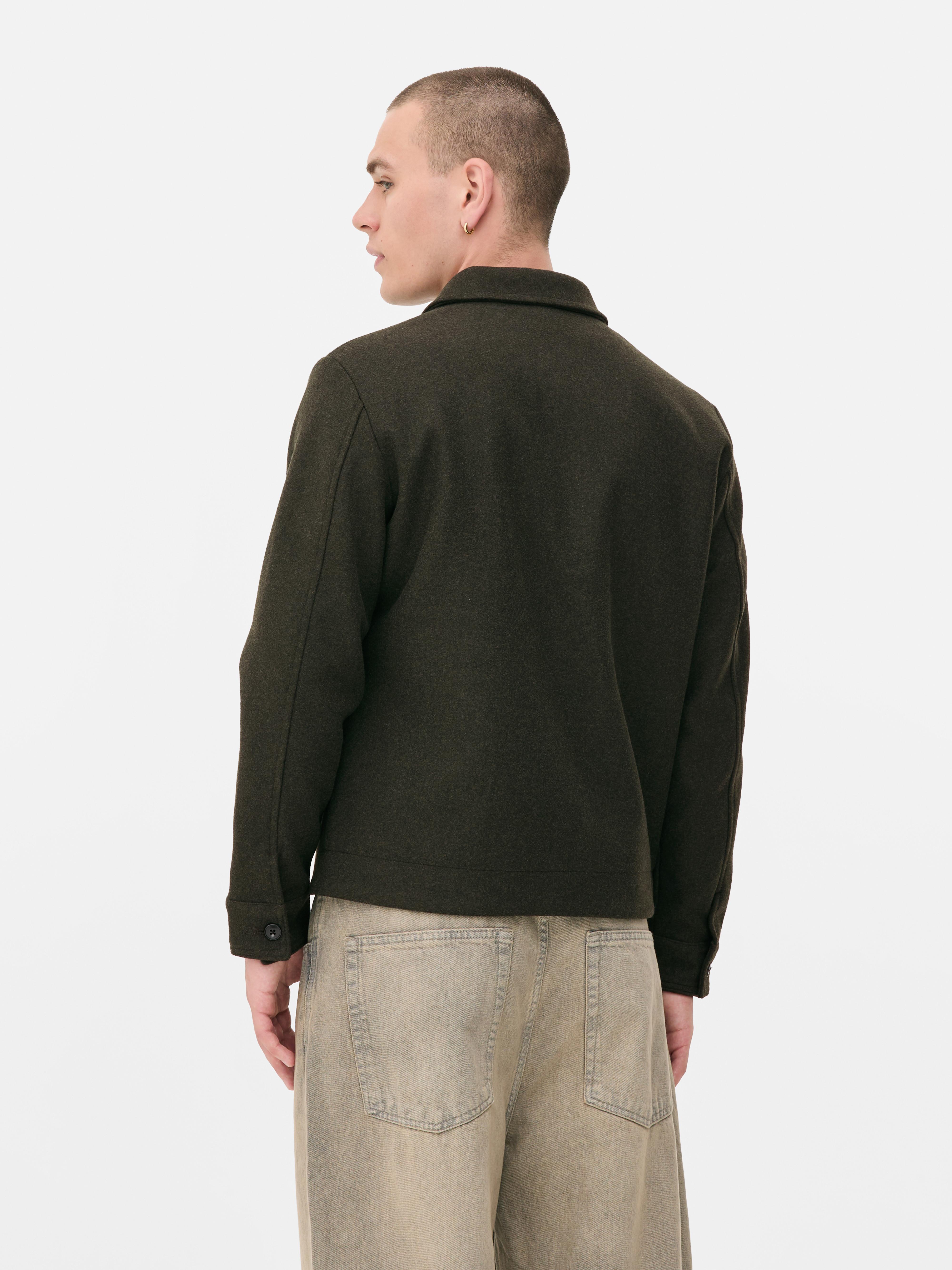 Giacca in tela con tasche applicate