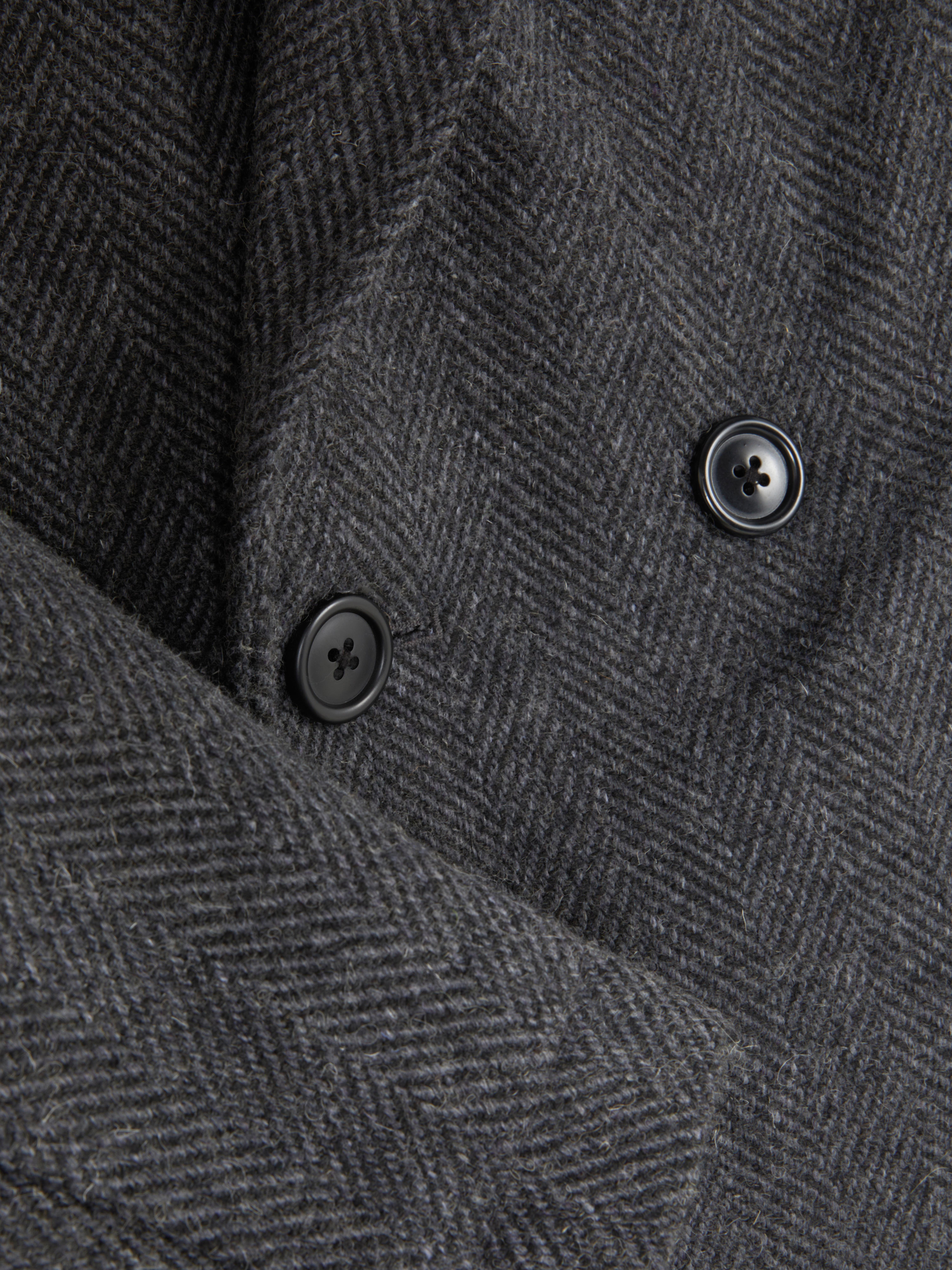 Double Breasted Herringbone Overcoat