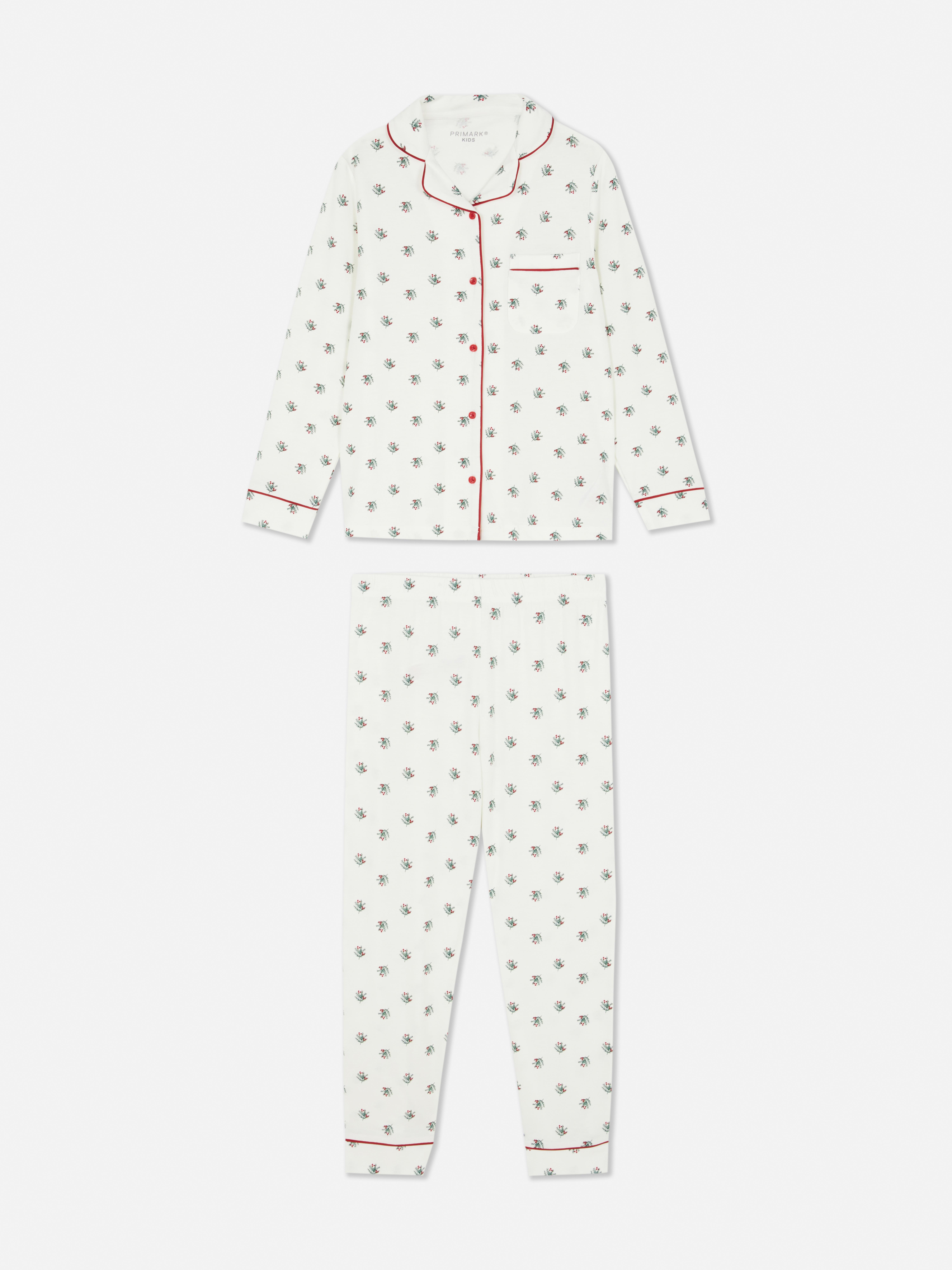 1.5-15yrs | Christmas Holly Family Twinning Shirt Pyjamas