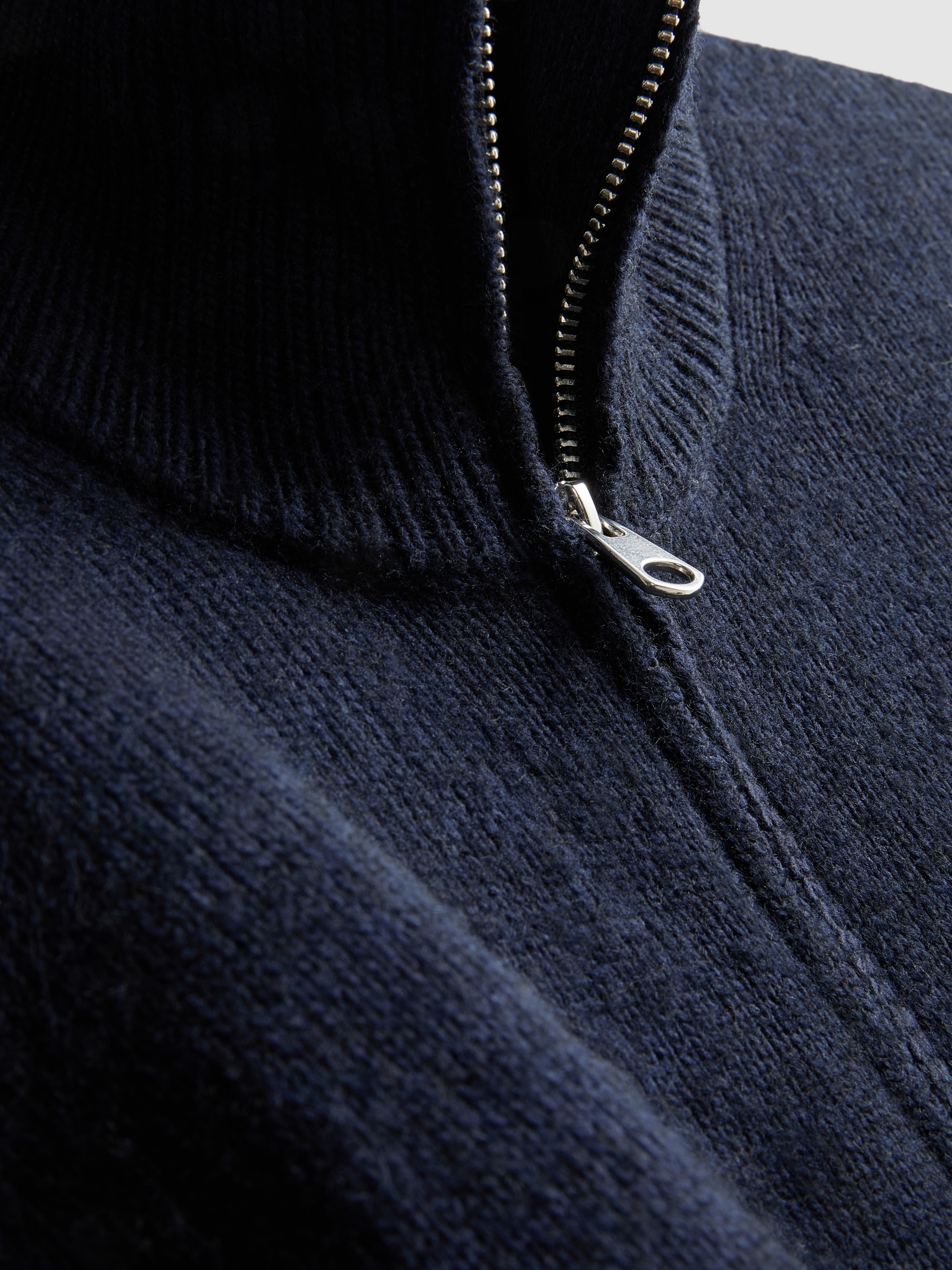 Zip-Up Knitted Cardigan