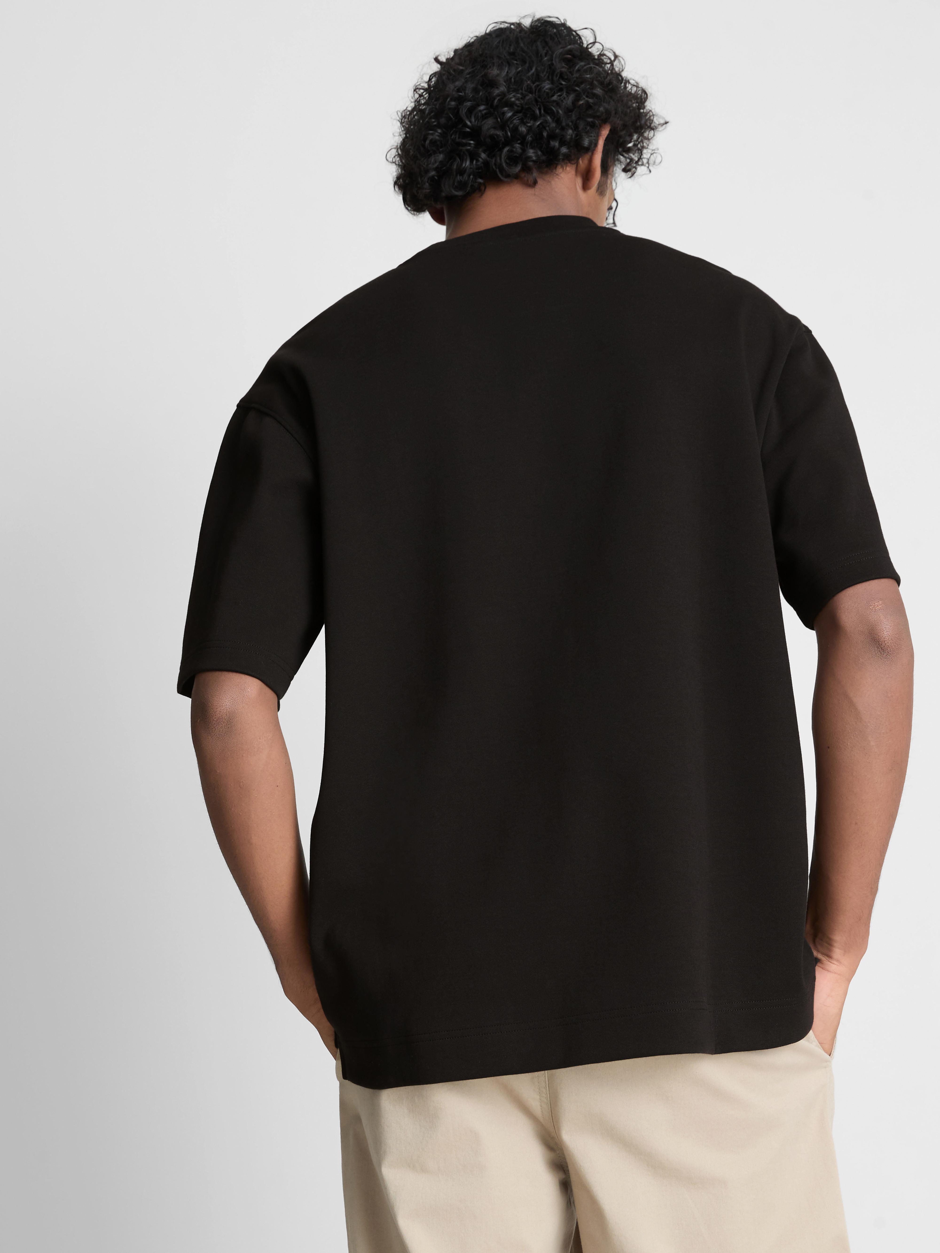 Men's Black Relaxed Short-Sleeve T-Shirt
