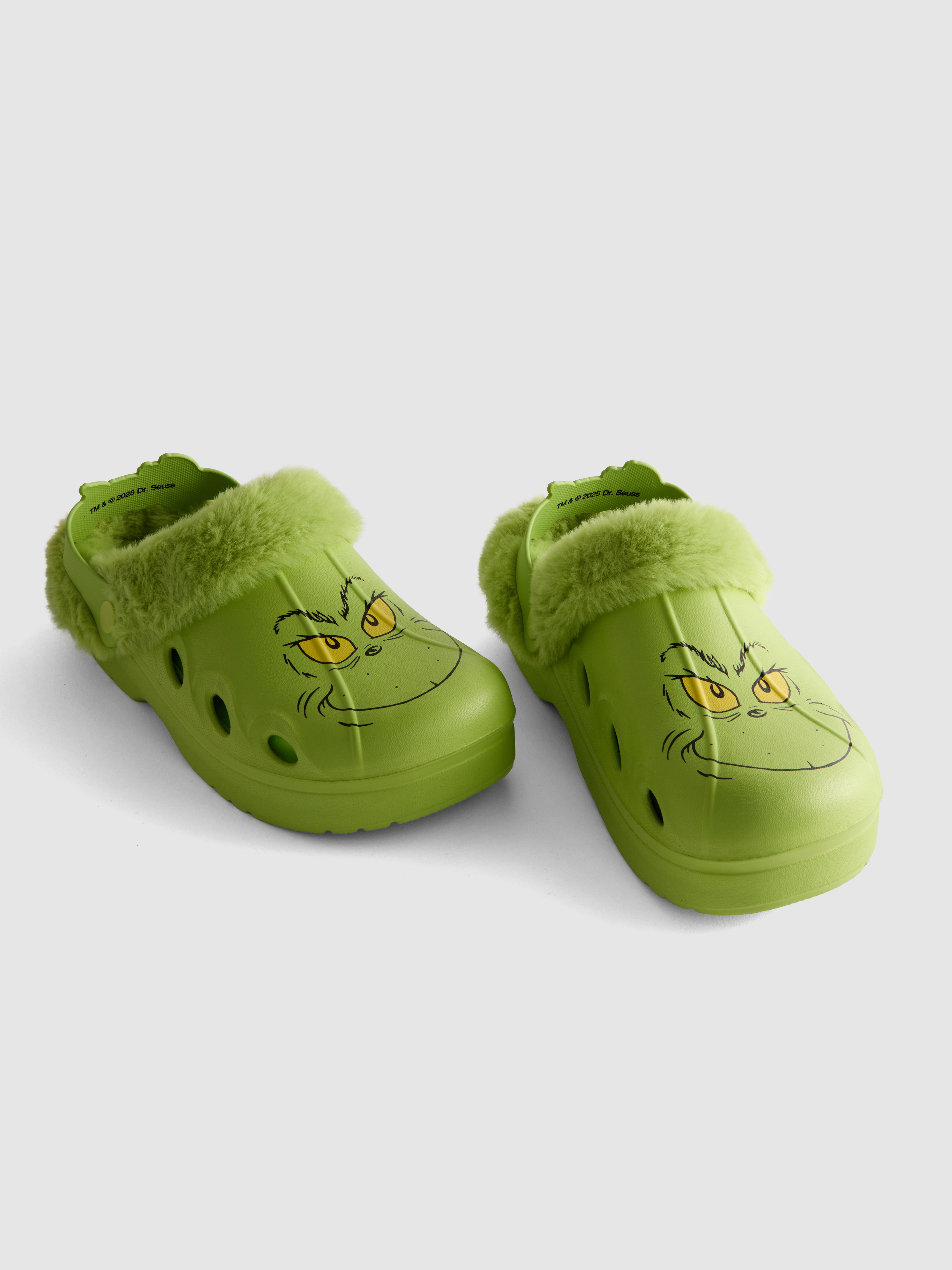 The Grinch Faux Fur Lined Clog Slippers