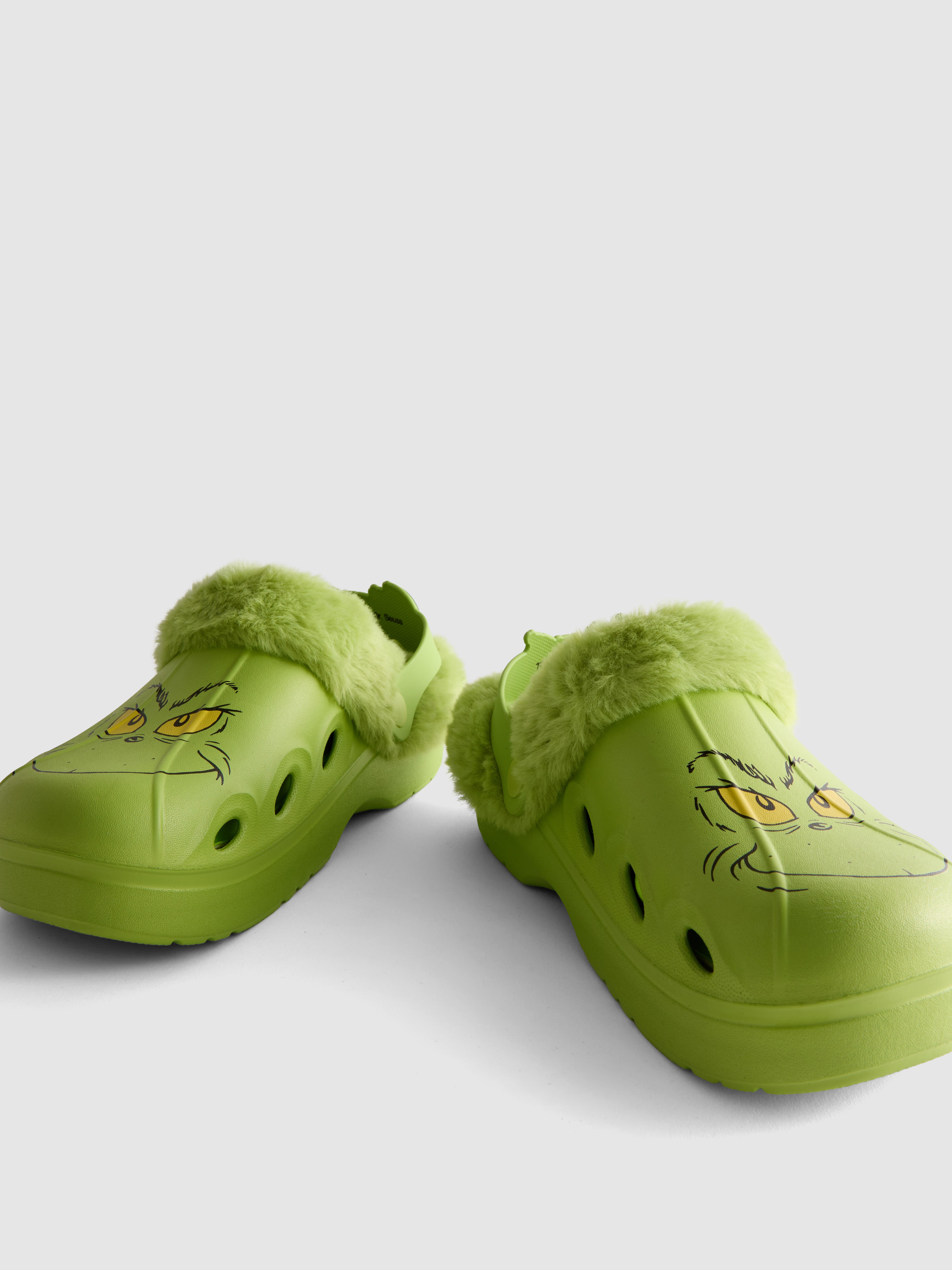 The Grinch Faux Fur Lined Clog Slippers