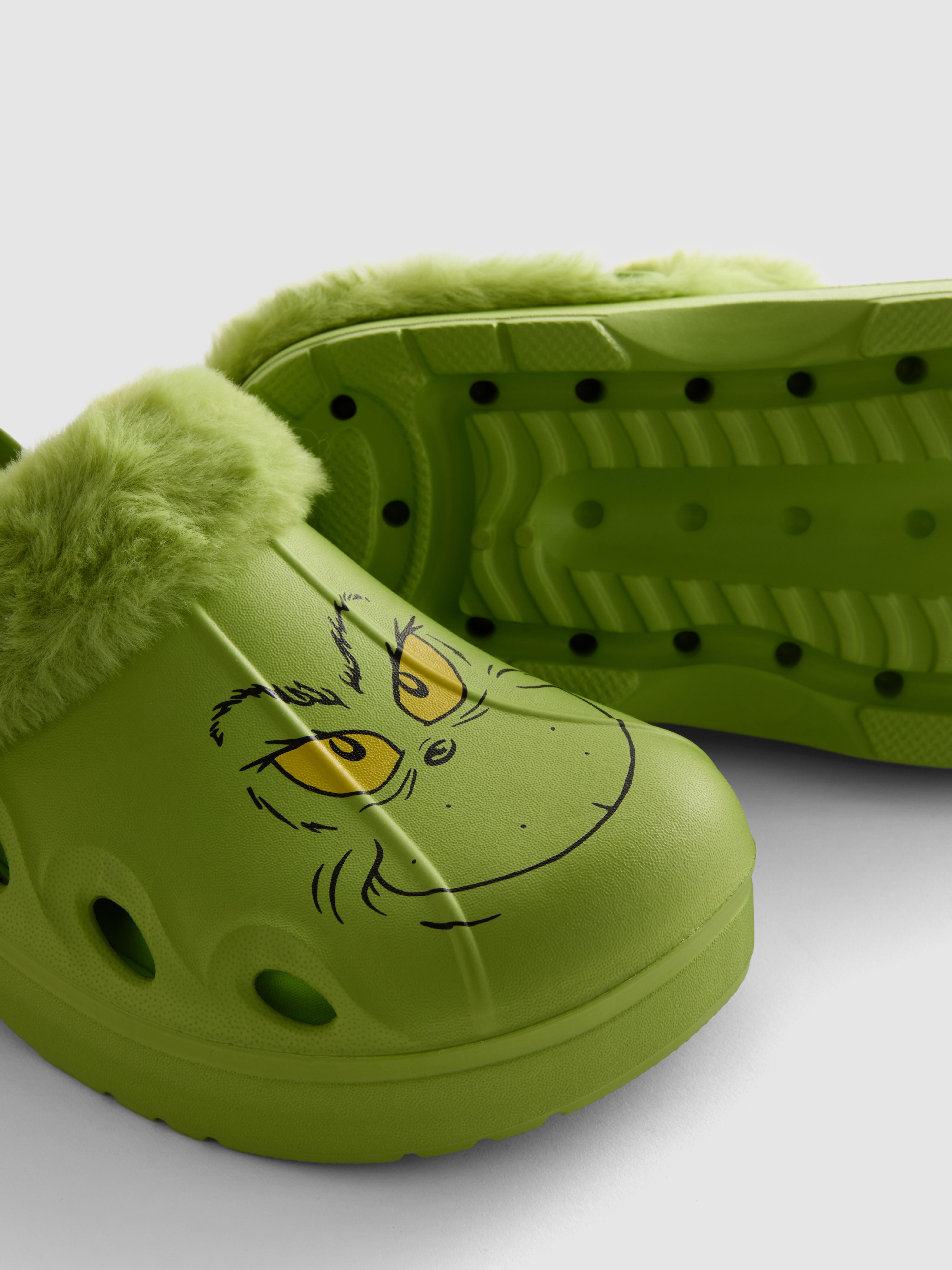 The Grinch Faux Fur Lined Clog Slippers