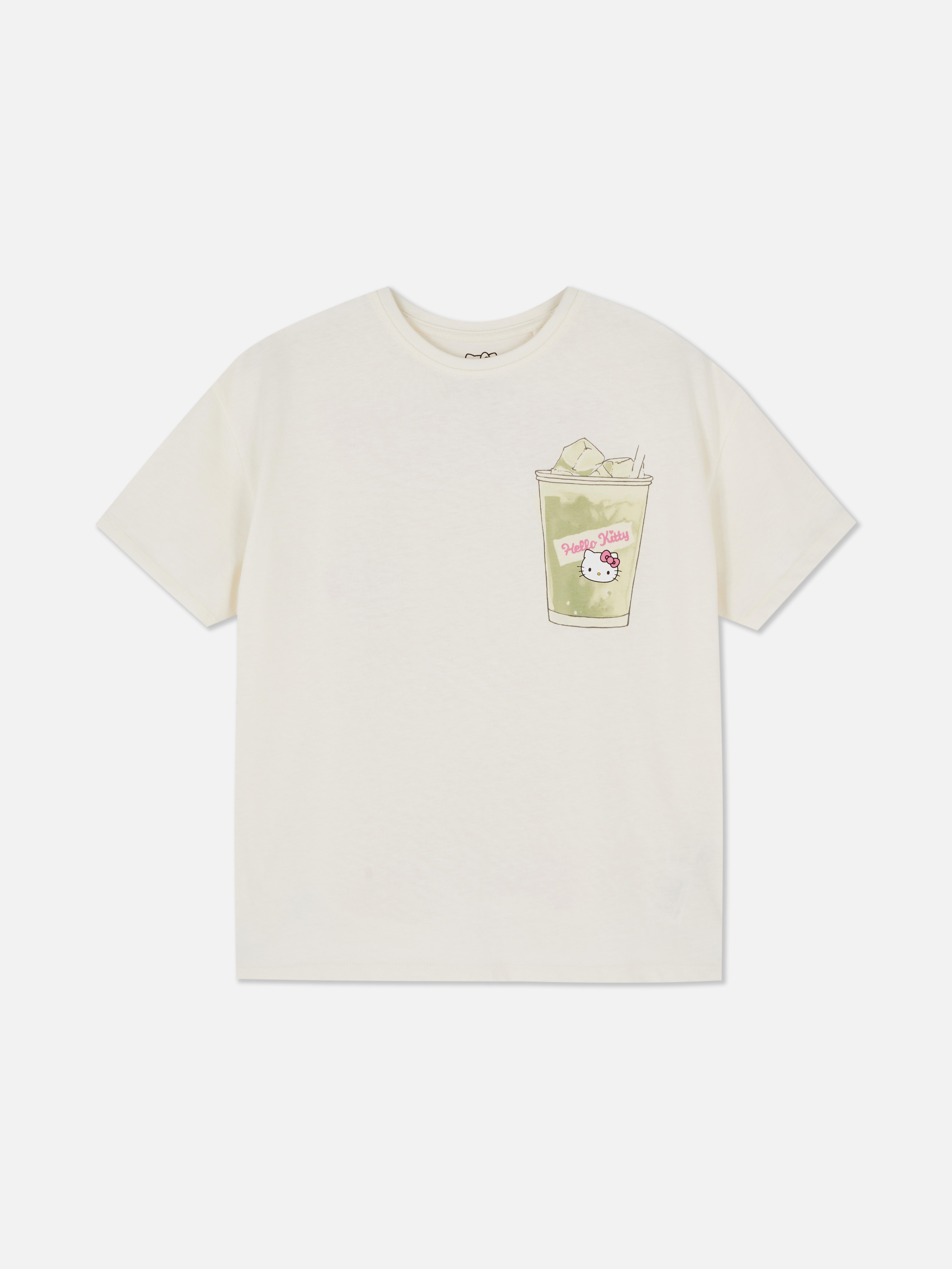 2-15 anos | T-shirt larga Hello Kitty matcha
