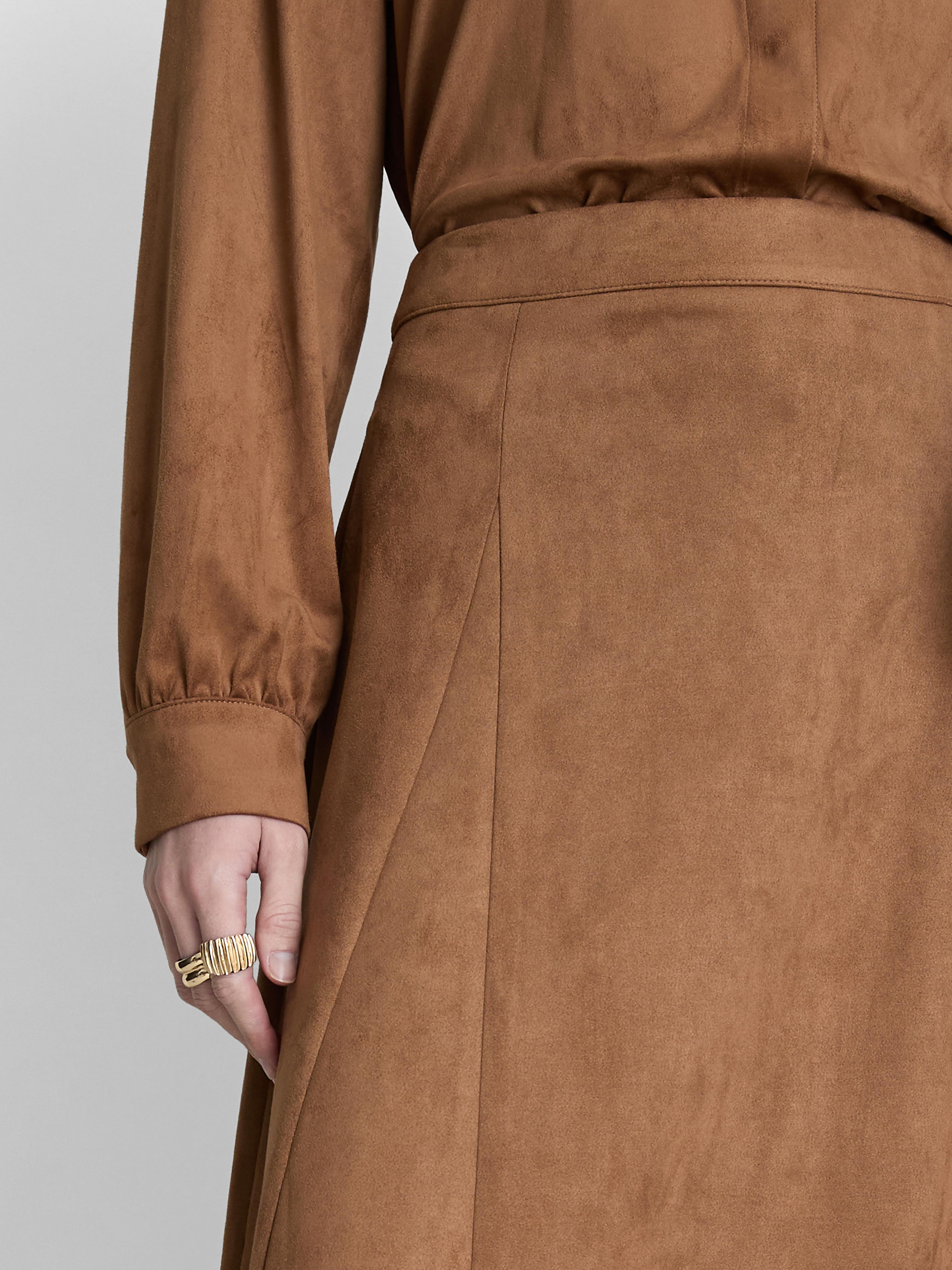 Paula Echevarría Faux Suede Midaxi Skirt