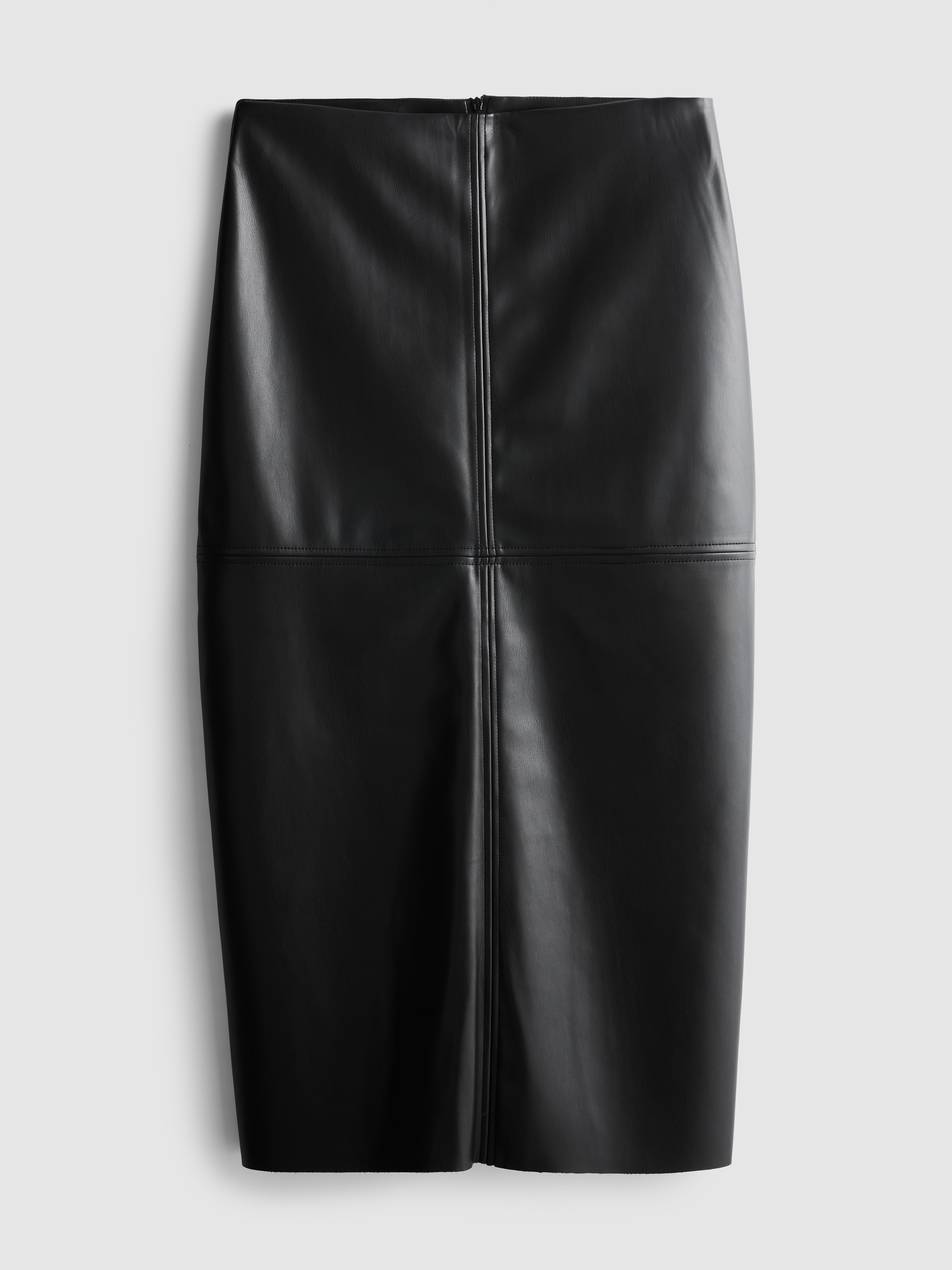 PU Midi Pencil Skirt